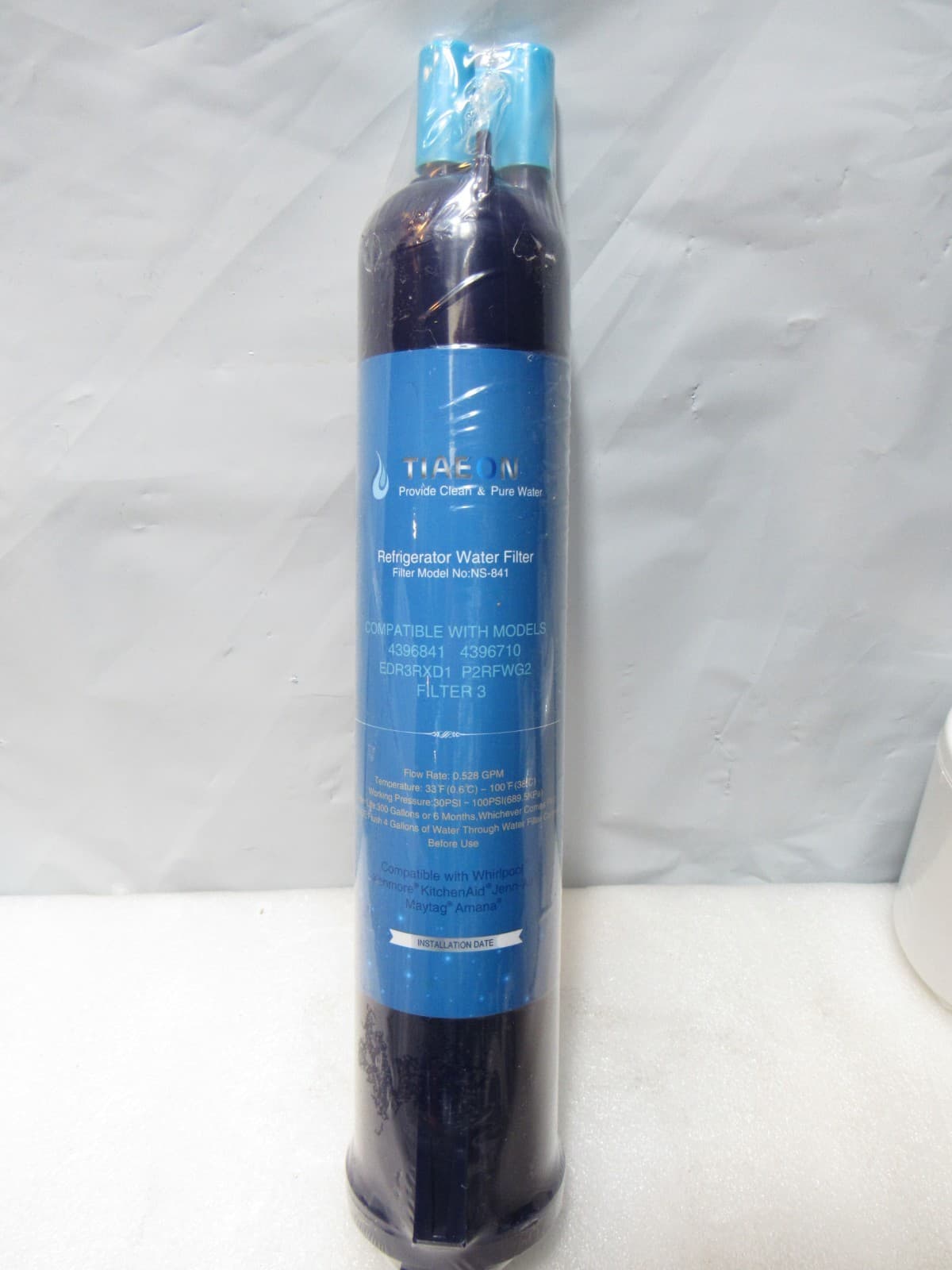 Tiaeon Ns-841 Refrigerator Water Filter, fits 4396841 & 4396710 (F57J)