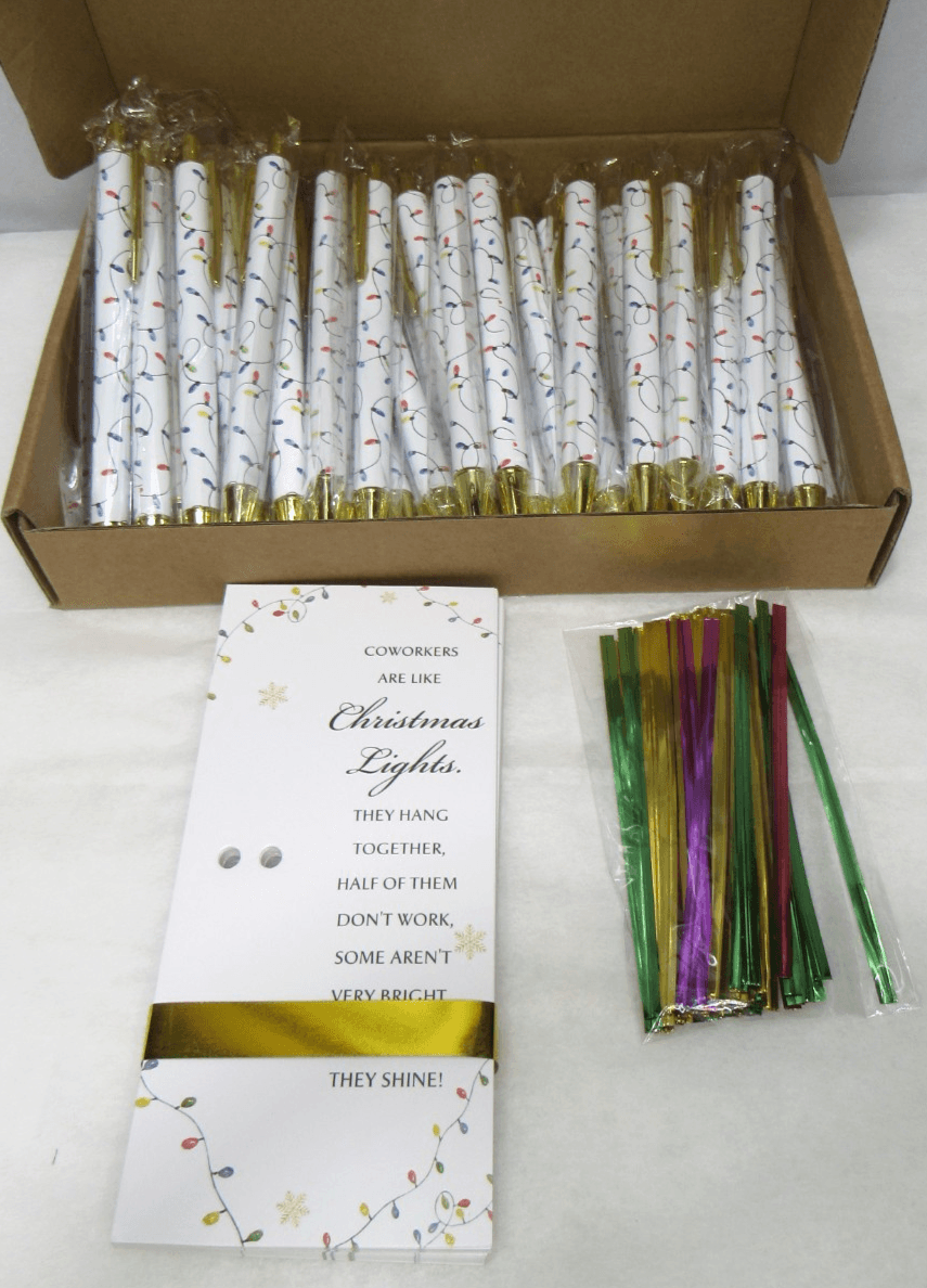 Sayglossy 40 PC Set Coworker Staff Christmas Ink Pen Gift Set (J82J)