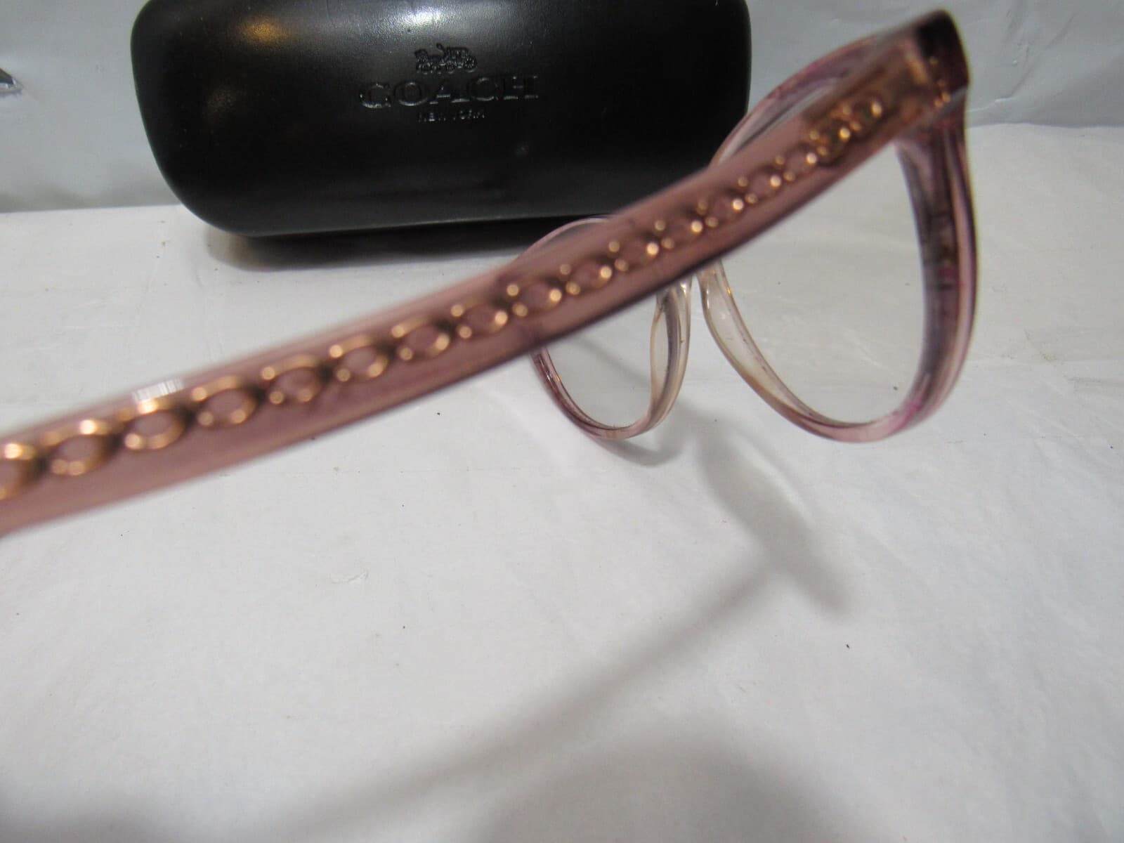 COACH HC 6177 5002 Transparent Brown Eyeglasses 52-17 140 W/CASE (R99K) - Thumbnail 6