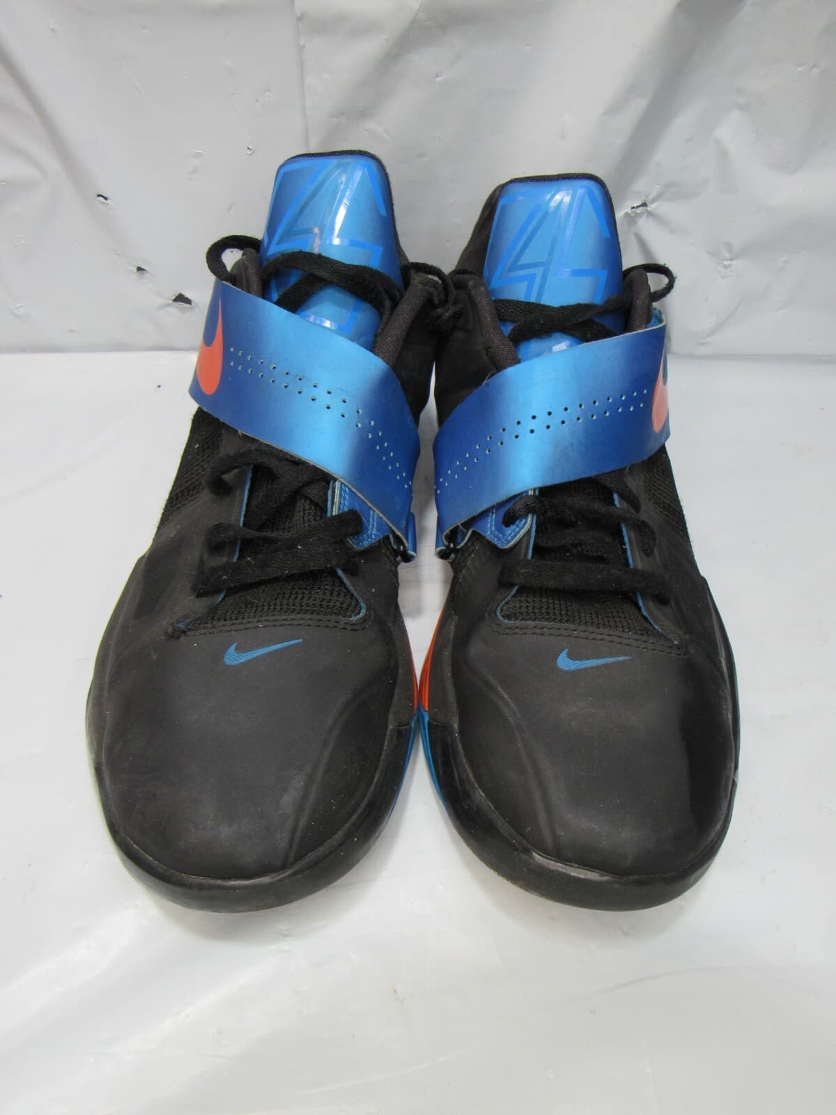 Size 12 - Nike Zoom KD 4 Black Orange Black Leather (473679-001) Q70K - Thumbnail 2