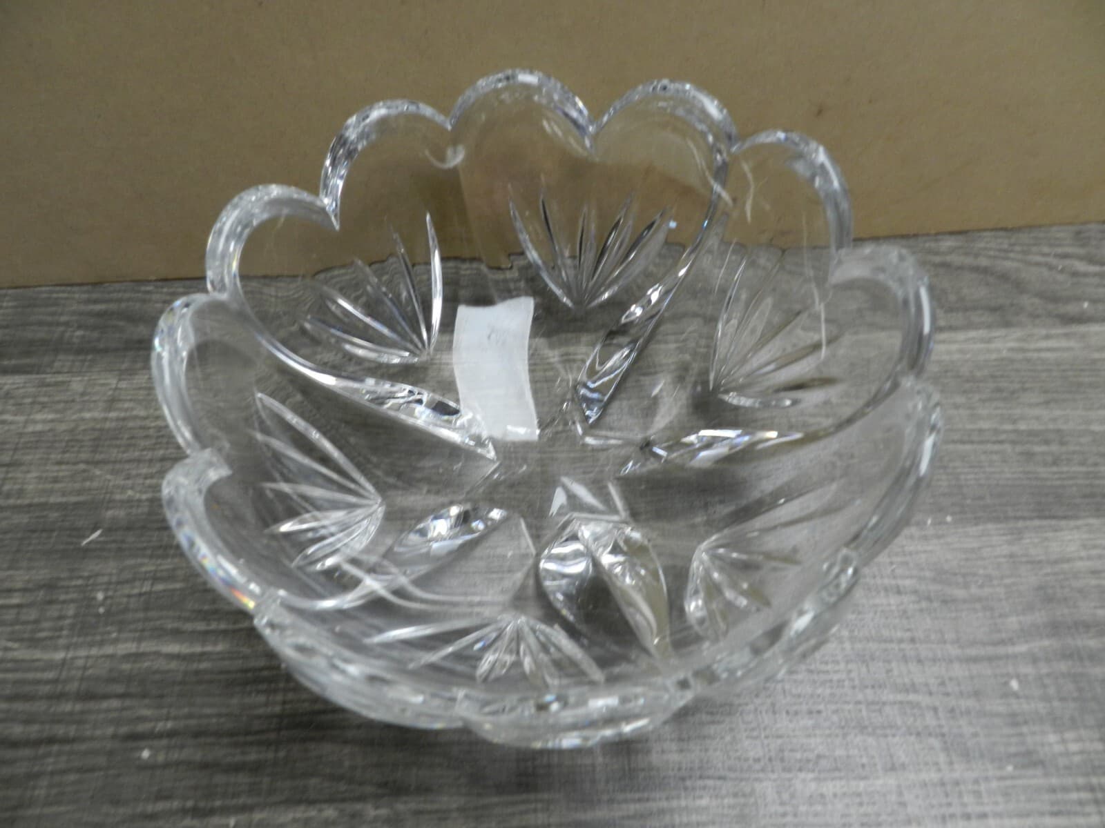 Waterford Marquis Crystal Art Bowl Scalloped Clear Germany 7" K4 - Thumbnail 2