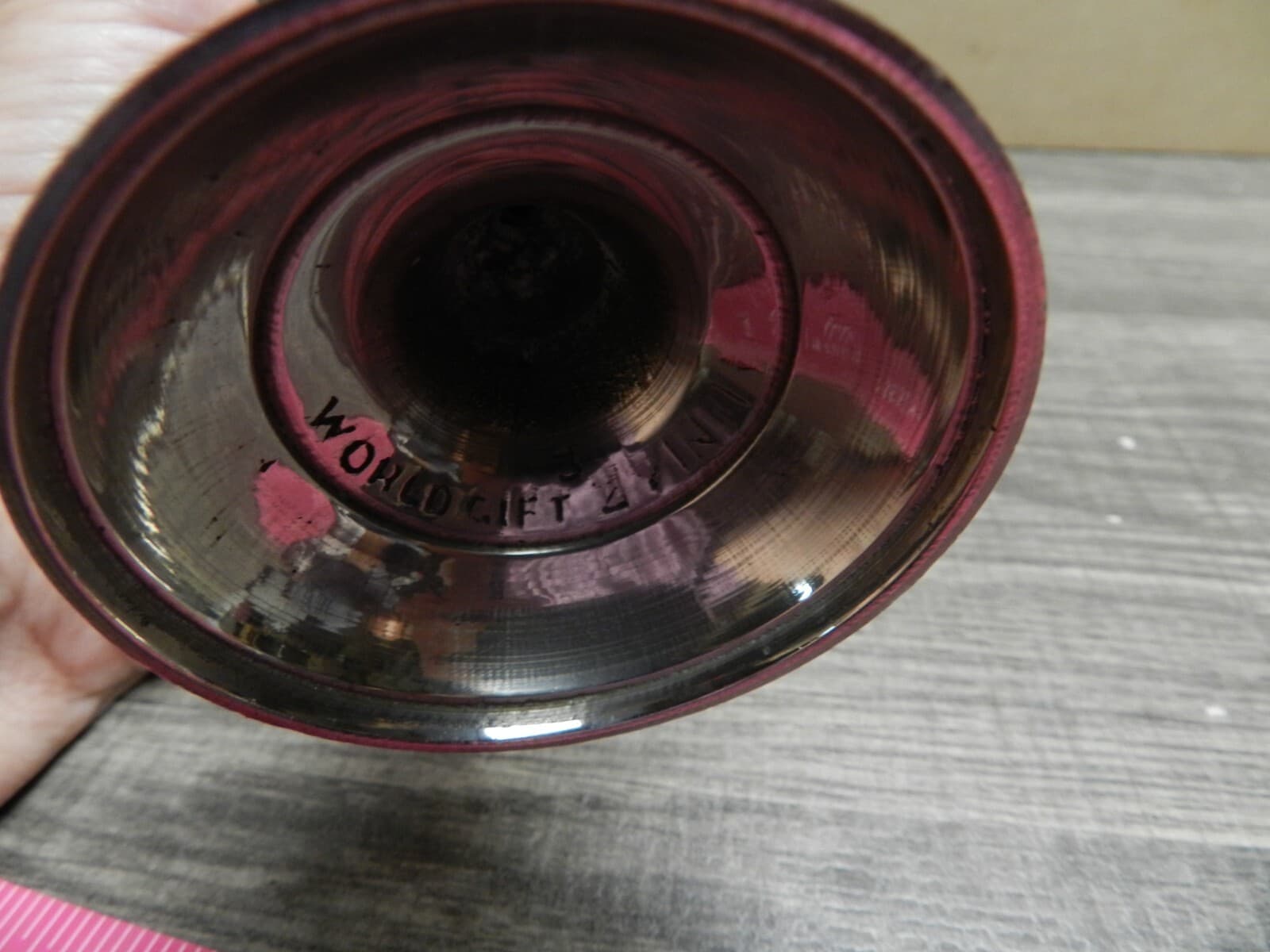 Set 6 Vintage ZY India World Gift Silver Plate Brass Wine Goblet K3 - Thumbnail 4