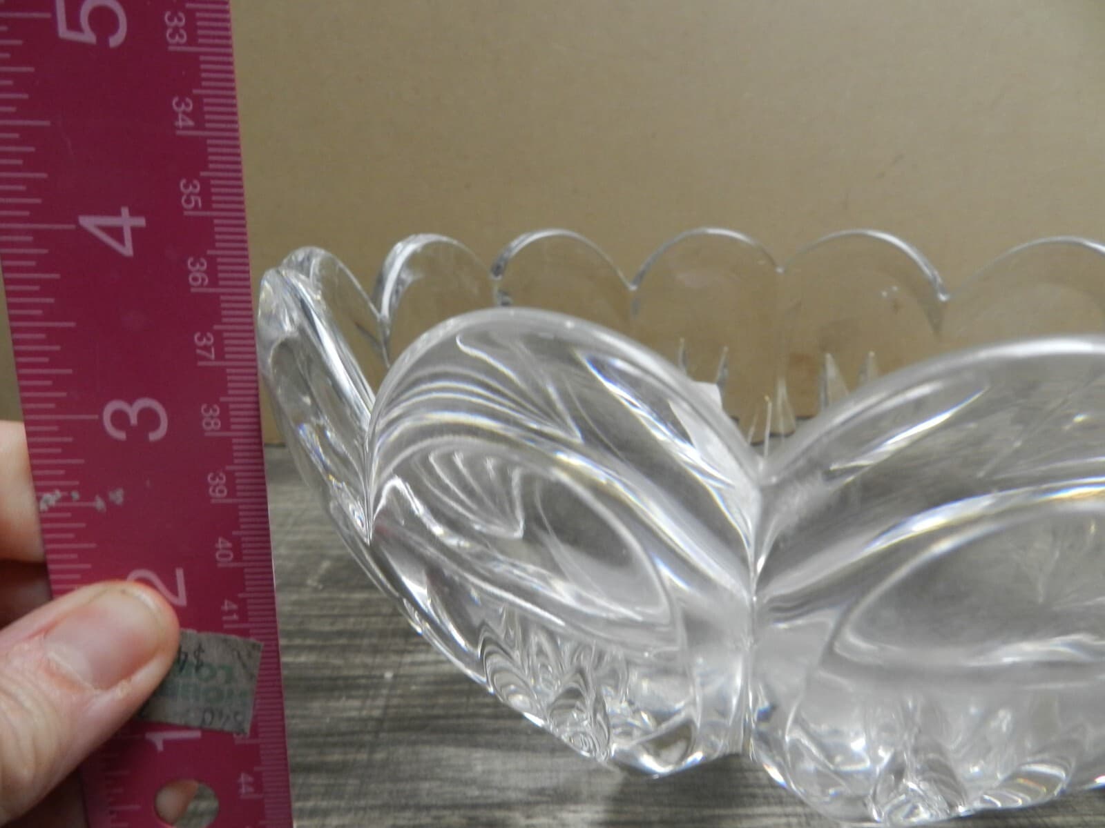 Waterford Marquis Crystal Art Bowl Scalloped Clear Germany 7" K4 - Thumbnail 6