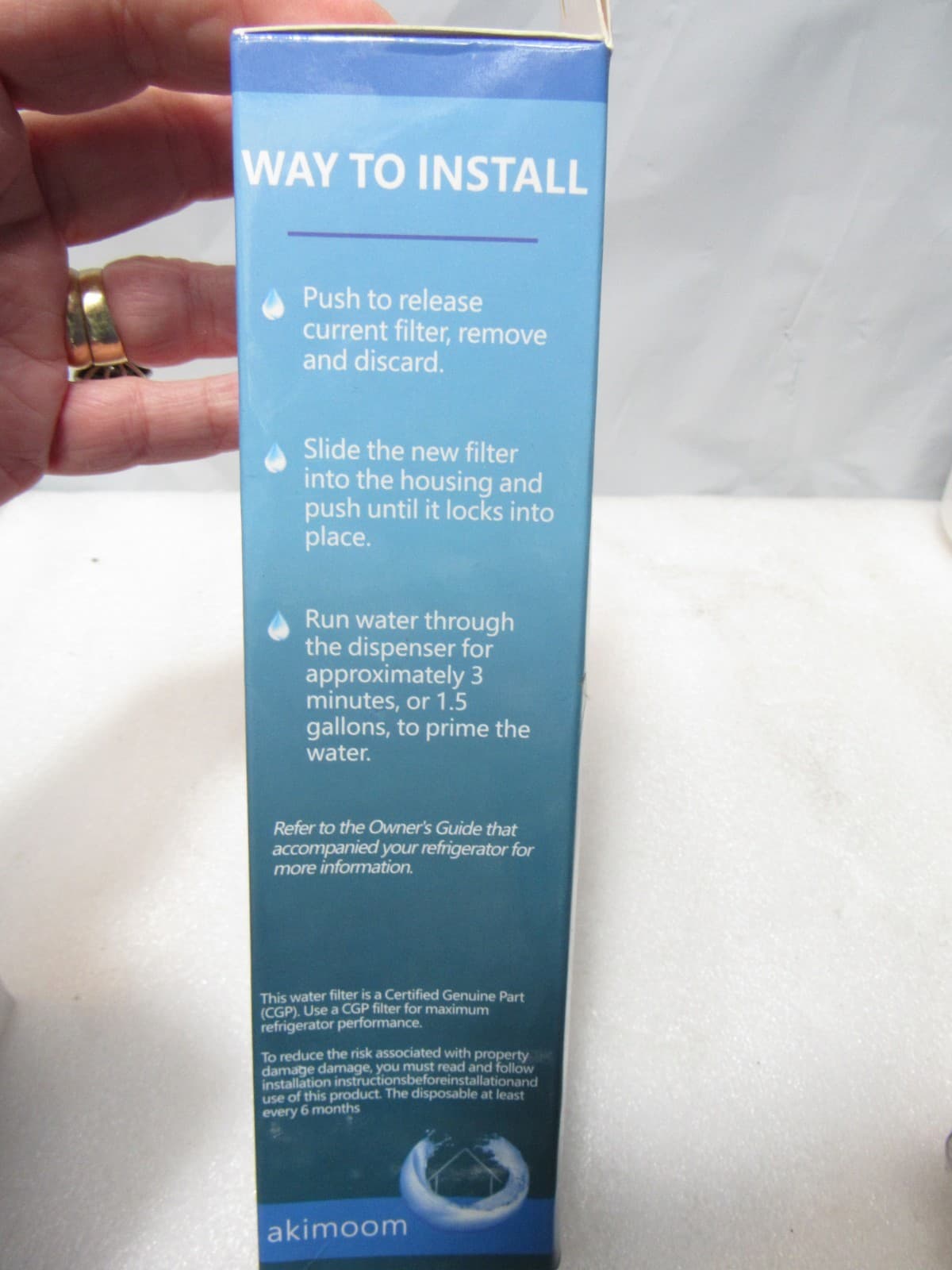 AKIMOOM WATER FILTER Refrigerator Ice Water Filter Single Filter F61J - Thumbnail 4
