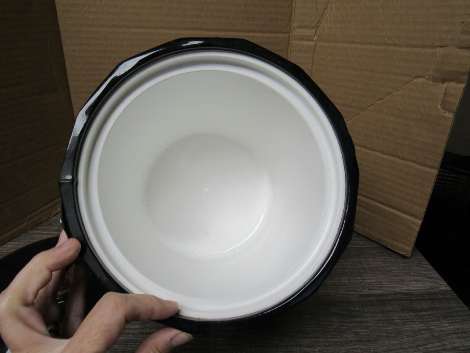 Vintage George Briard Dark Green Vinyl Ice Bucket Padded Top (J) - Thumbnail 4