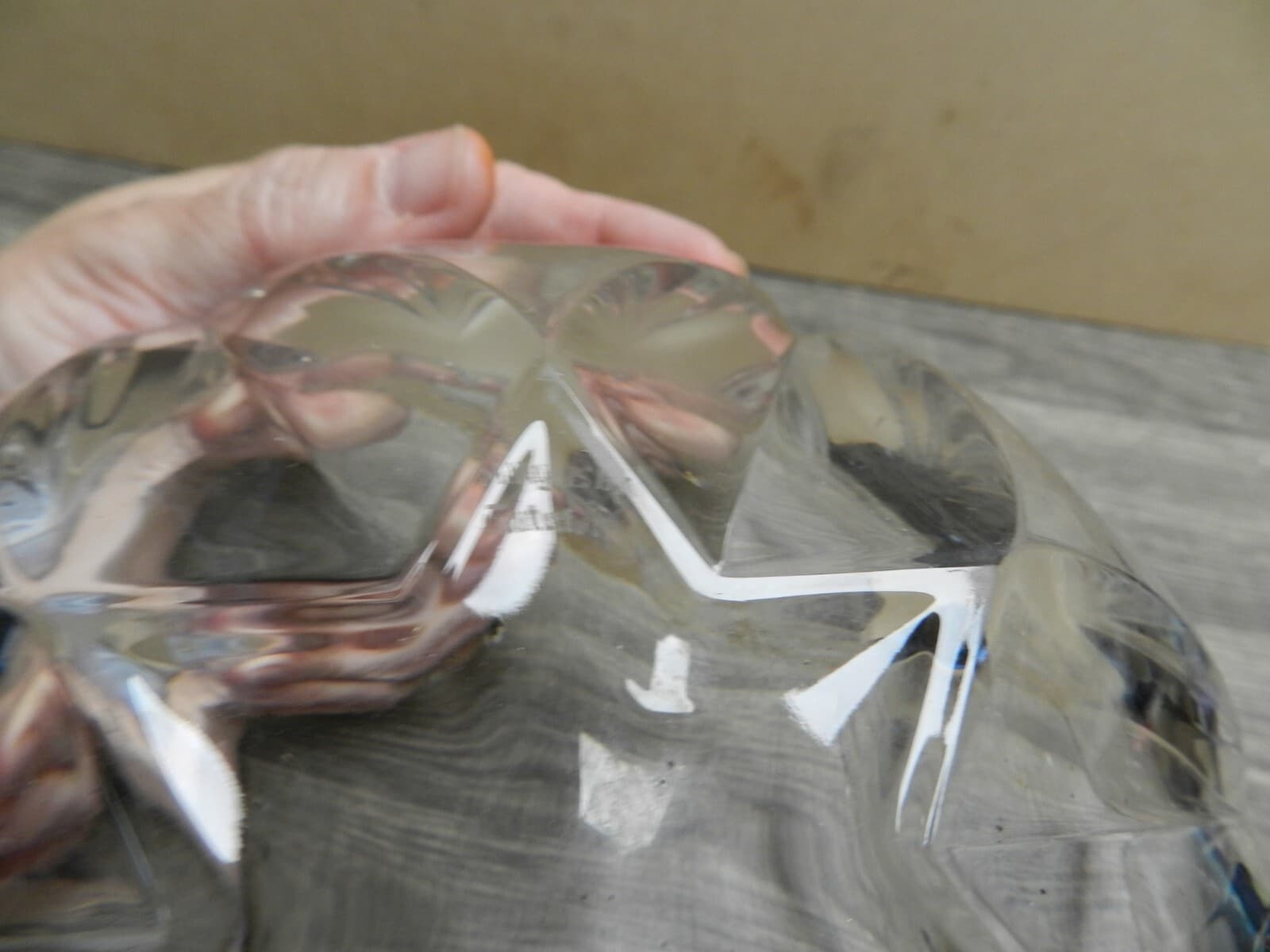Waterford Marquis Crystal Art Bowl Scalloped Clear Germany 7" K4 - Thumbnail 4