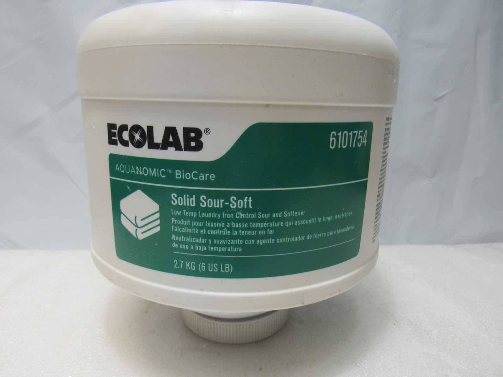 Ecolab 6101754 Aquanomic Biocare Solid Sour-Soft | 6lbs Unit (F69K) - Thumbnail 2