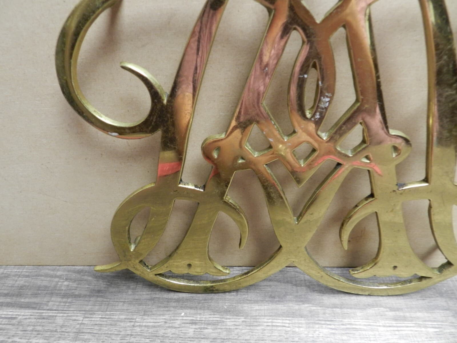 Queen Ann Cypher Williamsburg VA Metalcrafters Brass Trivet CW10-10 K5 - Thumbnail 3