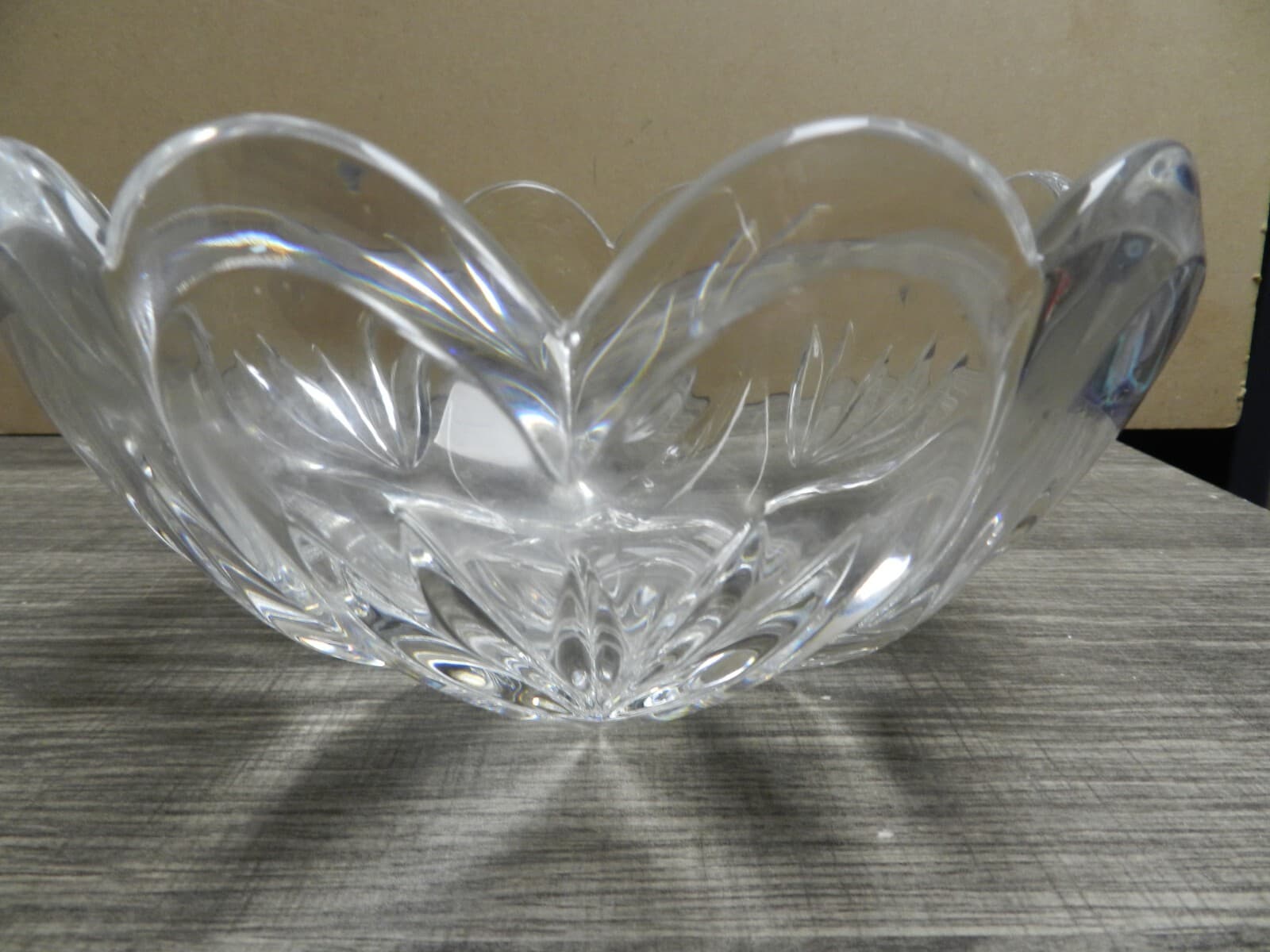 Waterford Marquis Crystal Art Bowl Scalloped Clear Germany 7" K4 - Thumbnail 5