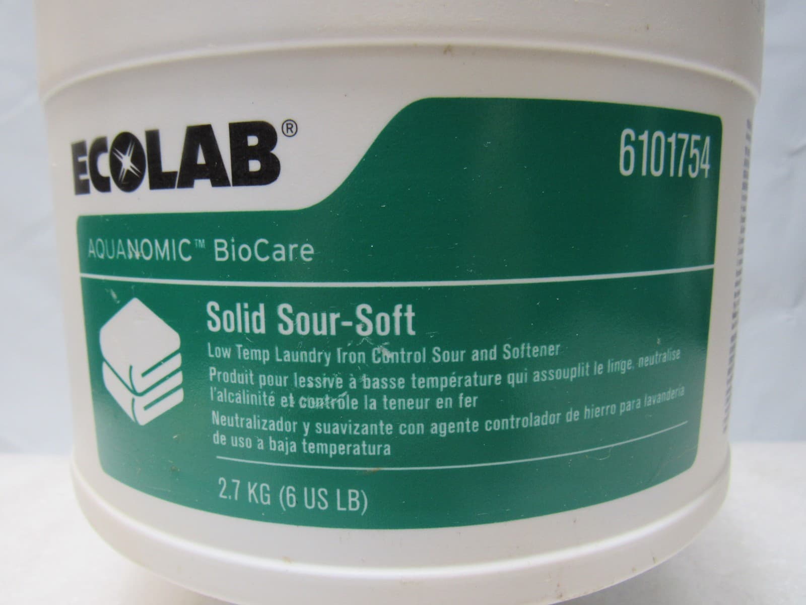 Ecolab 6101754 Aquanomic Biocare Solid Sour-Soft | 6lbs Unit (F69K) - Thumbnail 3