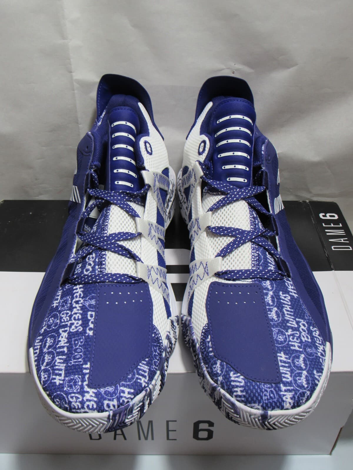 Nneka Ogwumike Signed Autographed Adidas SM Dame 6 Team Shoes WNBA Size 12 H43K - Thumbnail 3