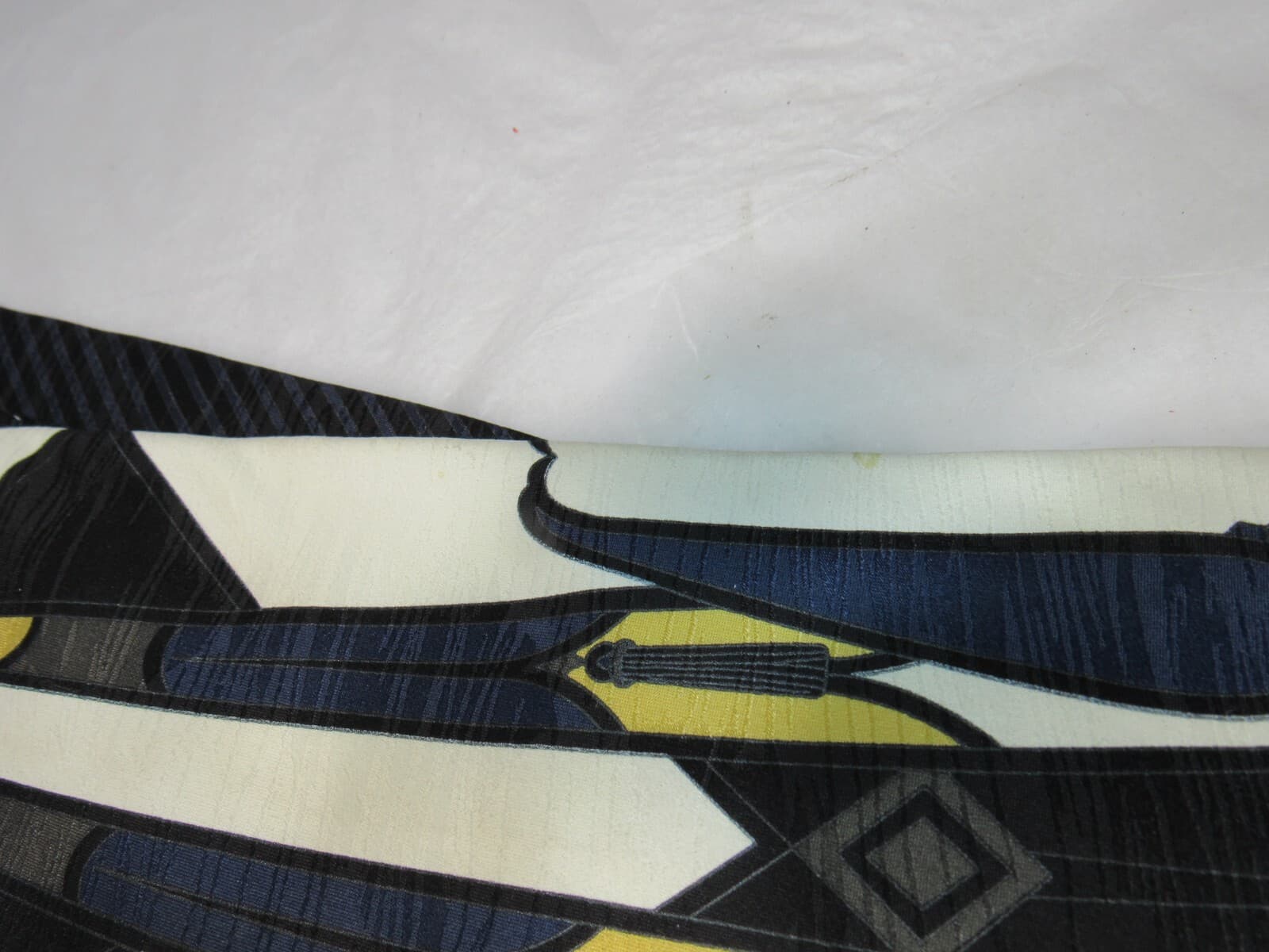 Emilio Romano Mens 100% Silk Neck Tie Navy Gold Geometric Handmade In Italy S7K - Thumbnail 8