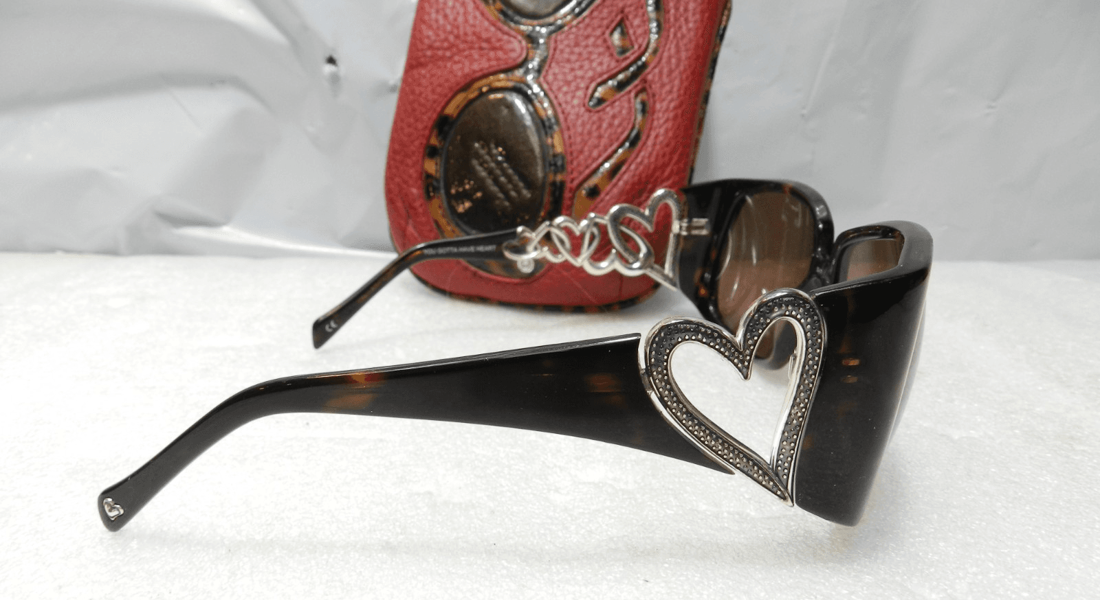 Brighton You Gotta Have Heart Sunglasses 59-17 w/ Leather KissLock Pouch H16K - Thumbnail 2