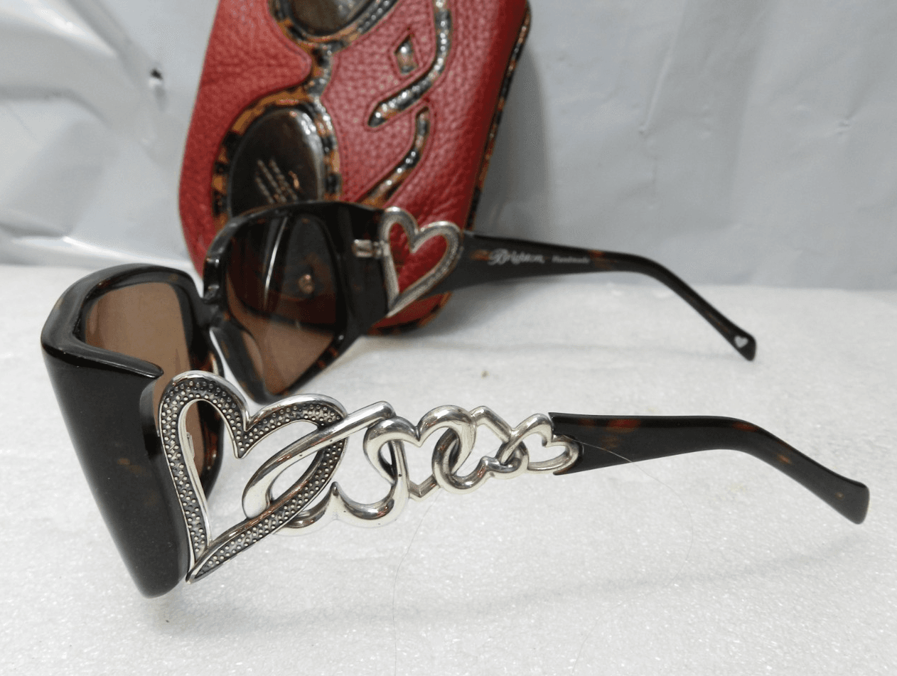 Brighton You Gotta Have Heart Sunglasses 59-17 w/ Leather KissLock Pouch H16K - Thumbnail 3