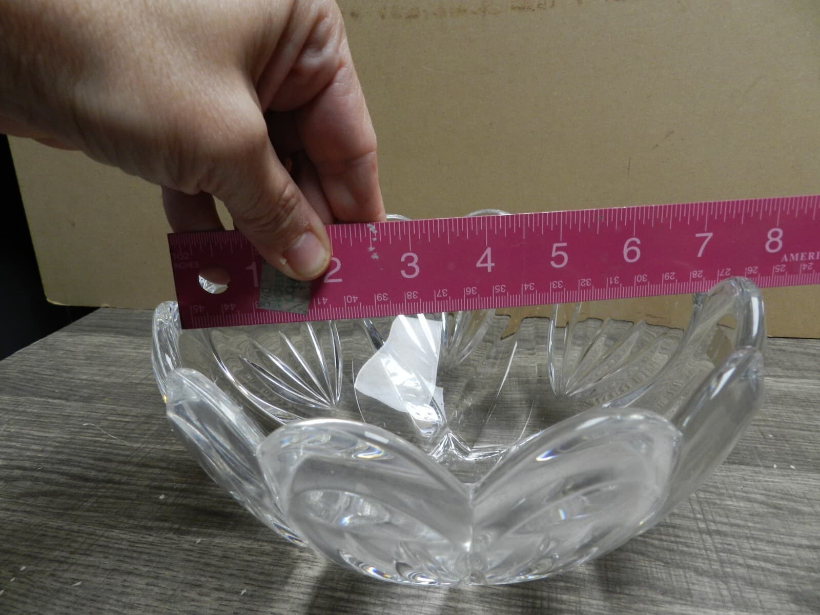 Waterford Marquis Crystal Art Bowl Scalloped Clear Germany 7" K4 - Thumbnail 7