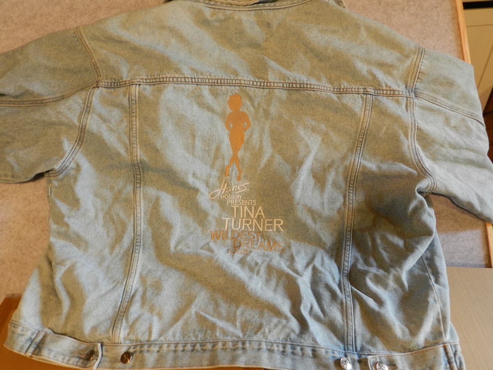 Vintage Tina Turner Tour Wildest Dreams Denim Jacket Size XL (H28K) - Thumbnail 4