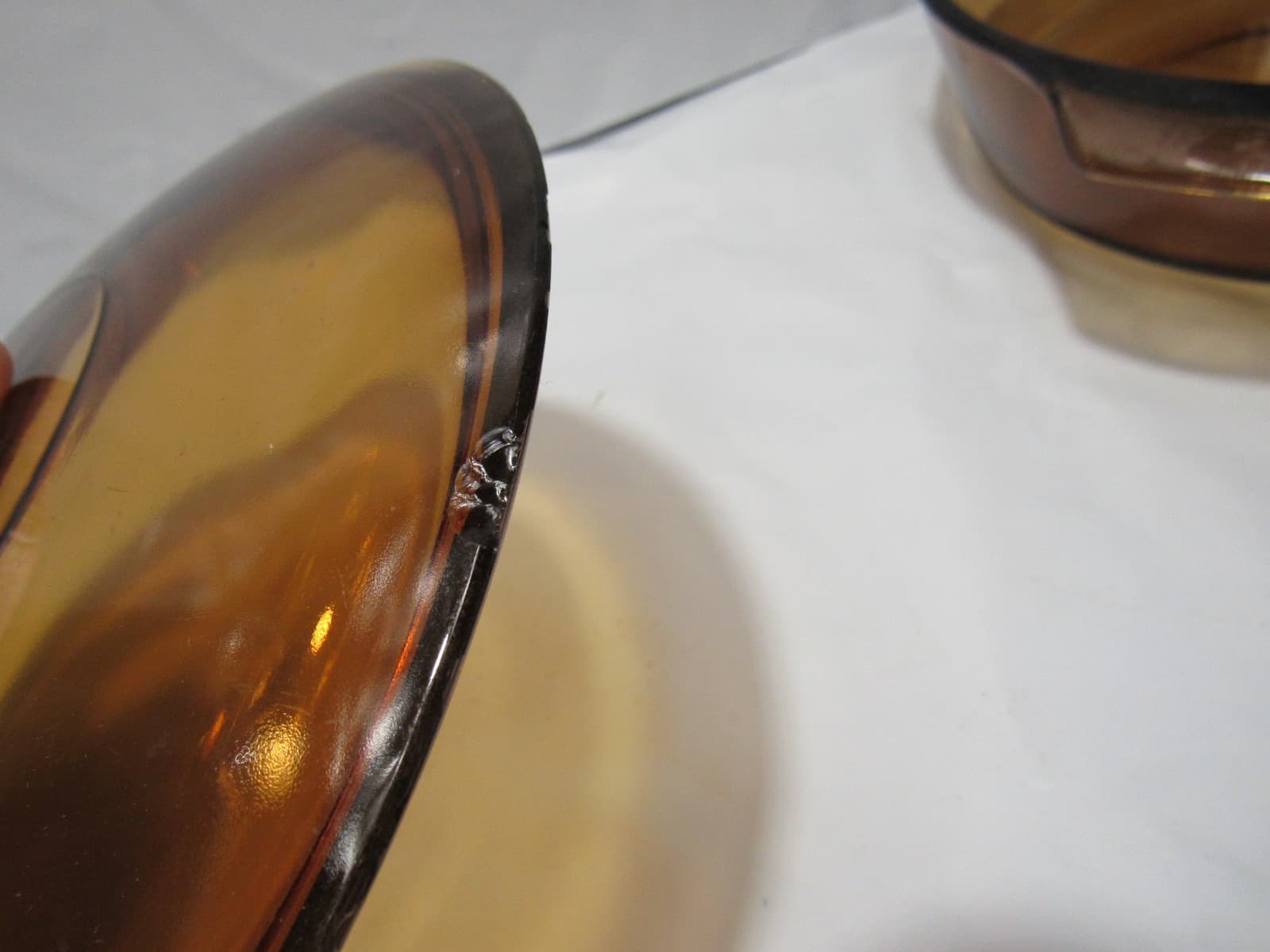 Pyrex Casserole Dish Corning Vision Amber Brown With Lid 8" (T36J) - Thumbnail 6
