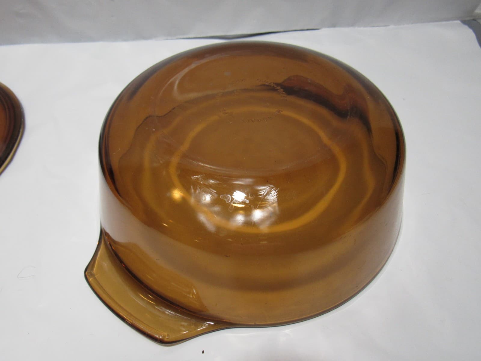 Pyrex Casserole Dish Corning Vision Amber Brown With Lid 8" (T36J) - Thumbnail 4