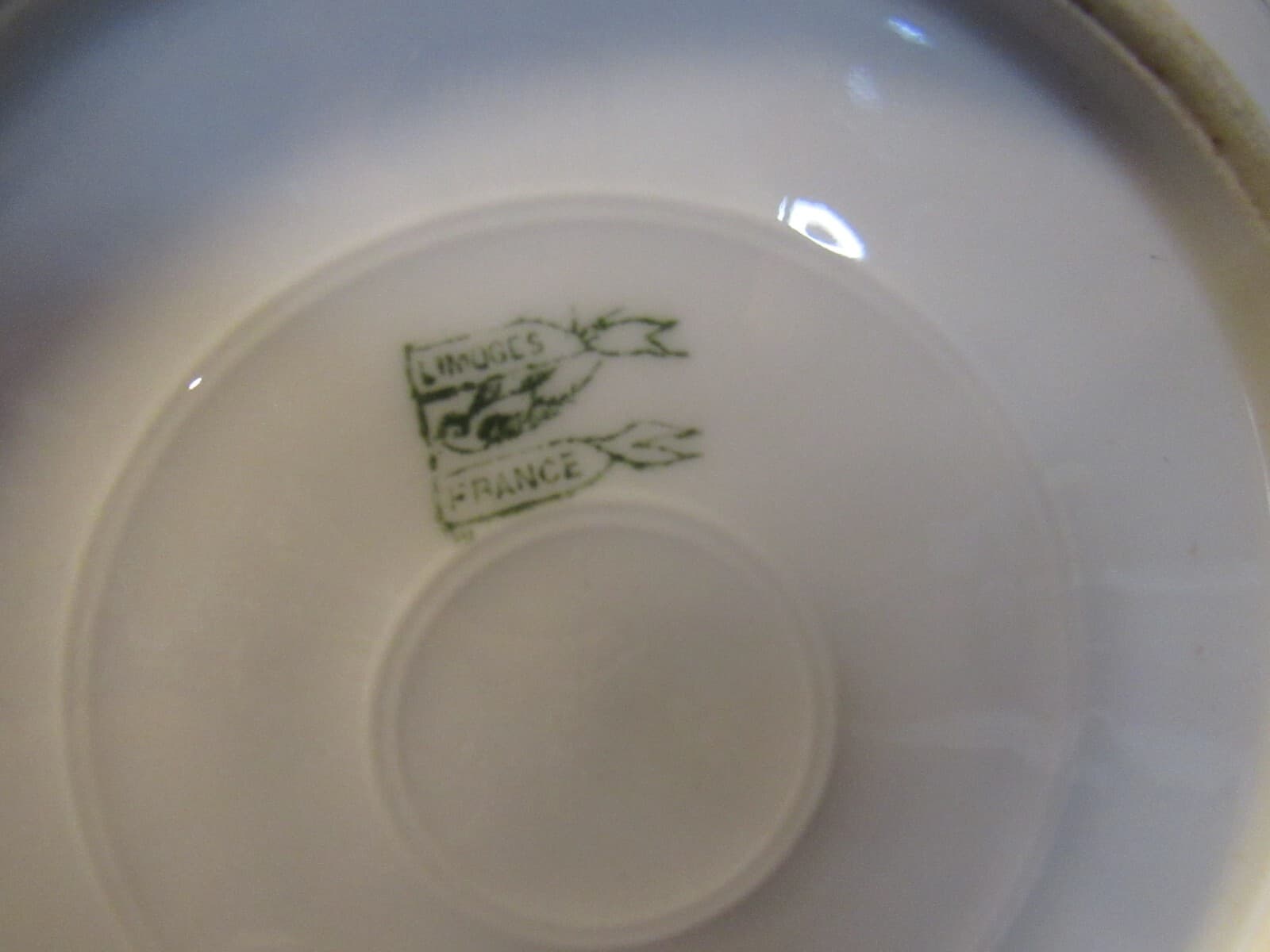 2 Vintage Limoges Martin Freres Bros Pink Floral China Soup Bowls 7 1/2" J6K - Thumbnail 4
