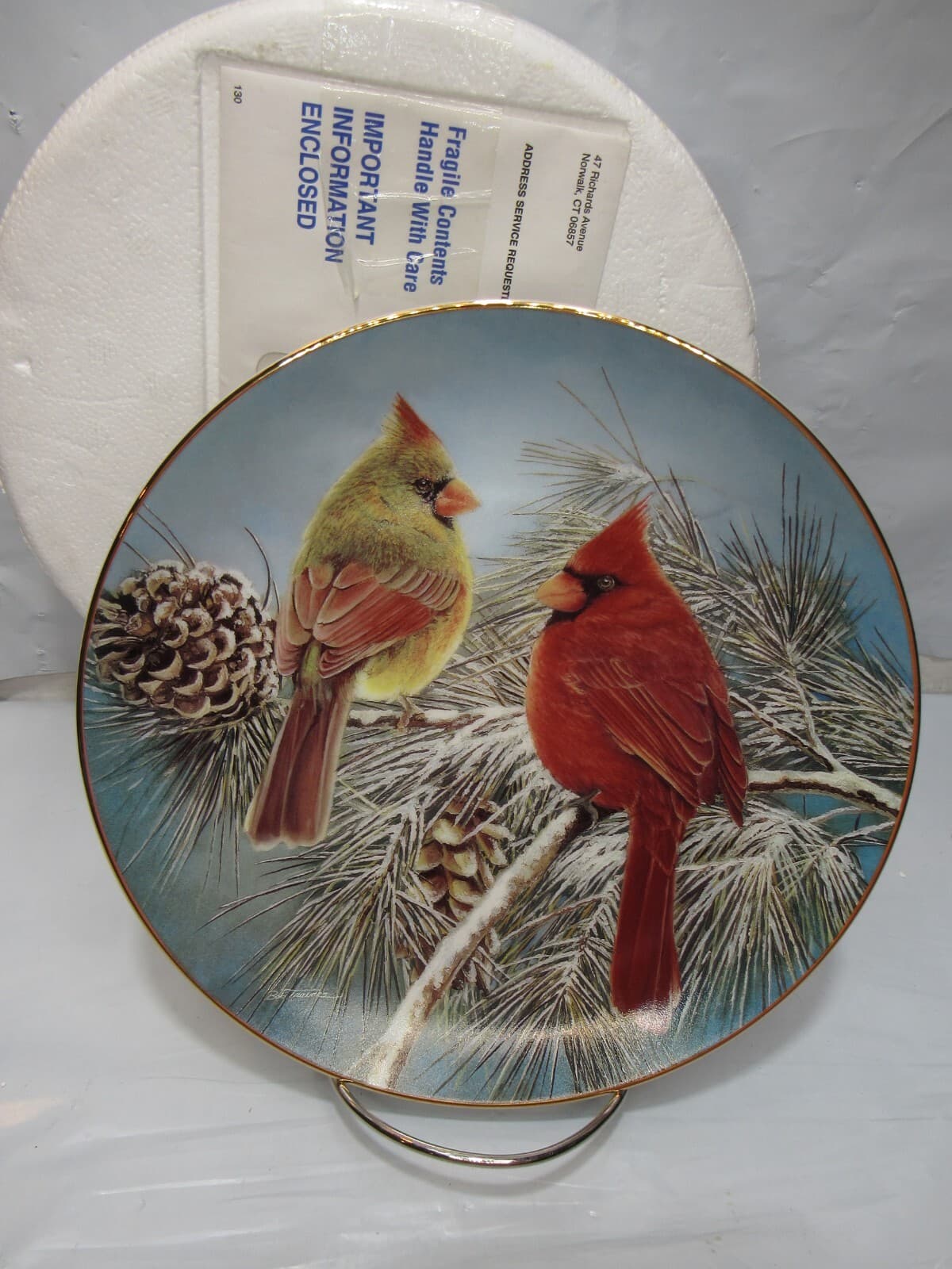 8 Danbury Mint Collector Plate Cardinals for All Seasons -Bob Travers (O40M) - Thumbnail 15