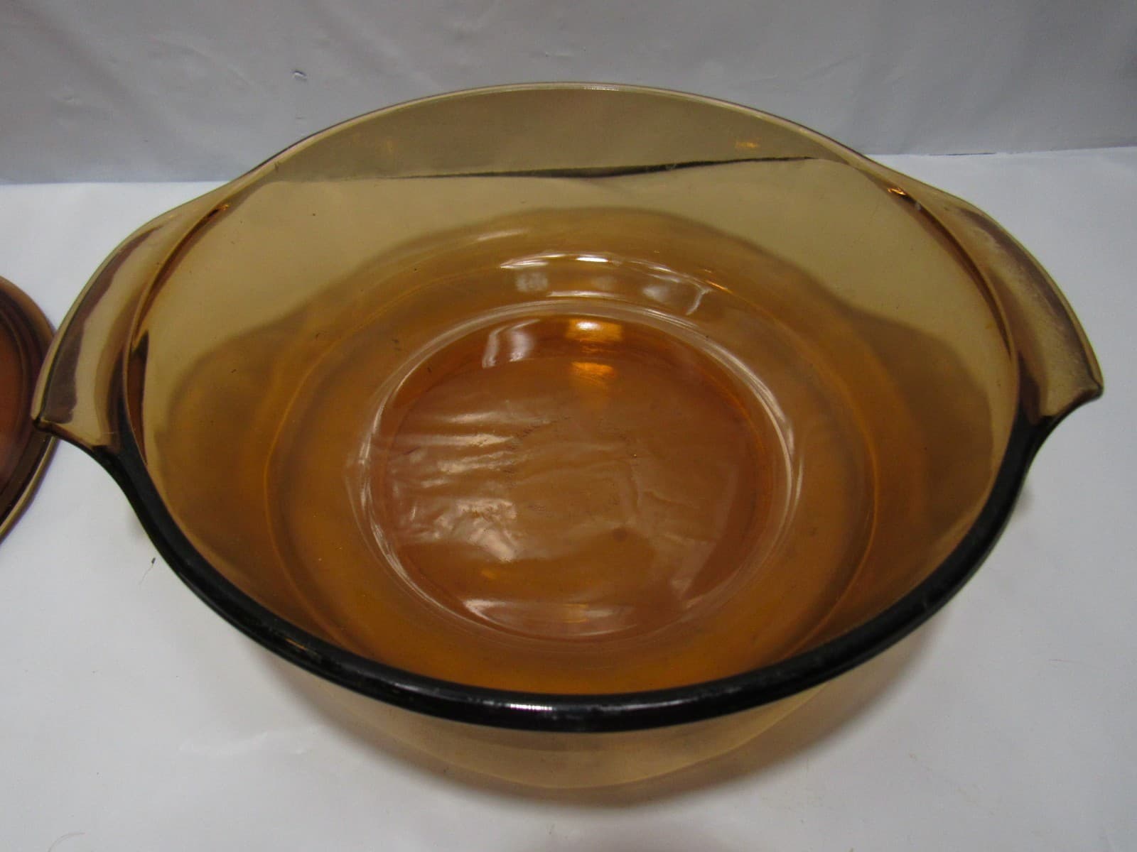 Pyrex Casserole Dish Corning Vision Amber Brown With Lid 8" (T36J) - Thumbnail 3