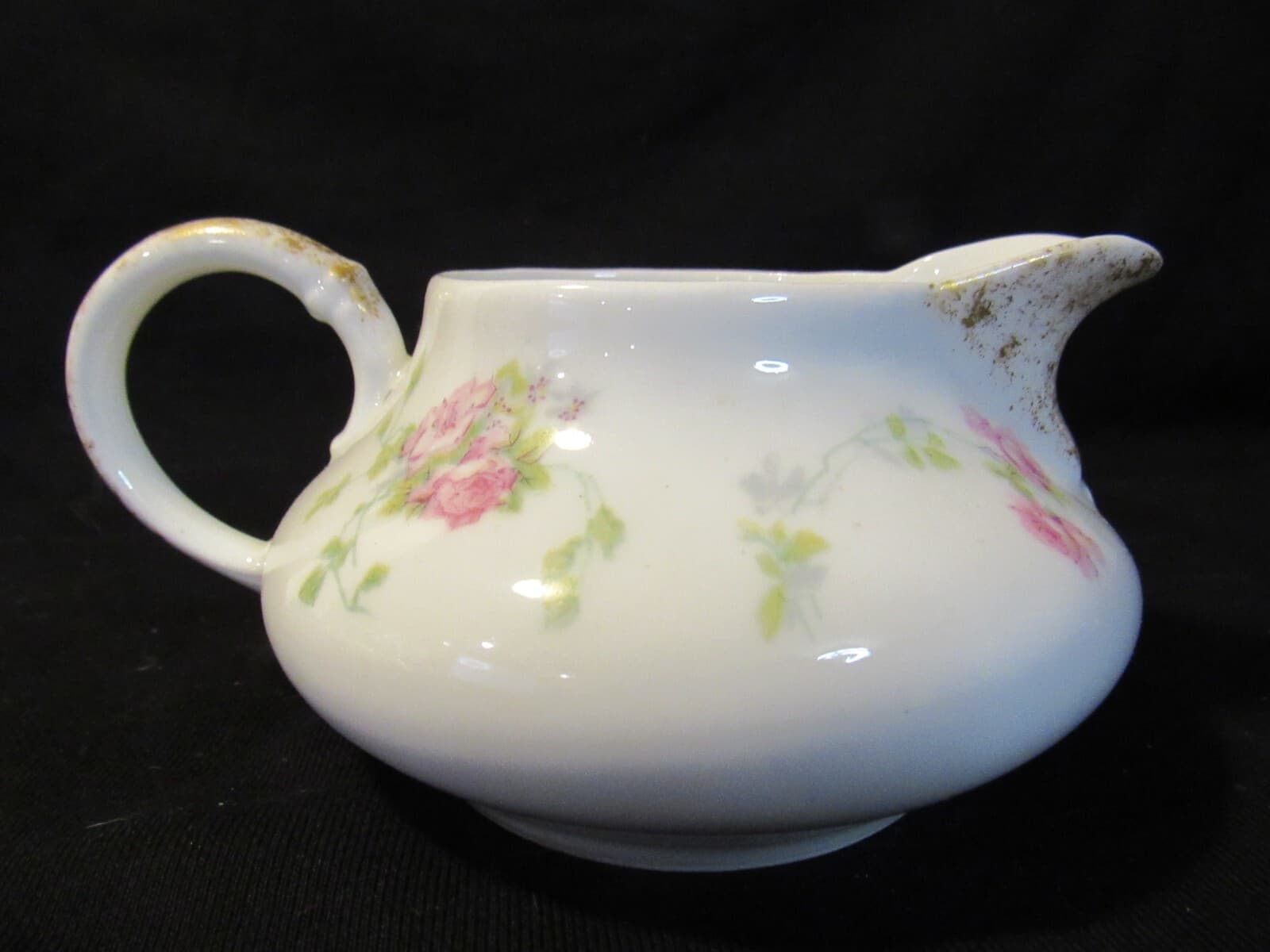 Vintage Limoges Martin Freres Bros Pink Floral China Cream Sugar J5K - Thumbnail 7