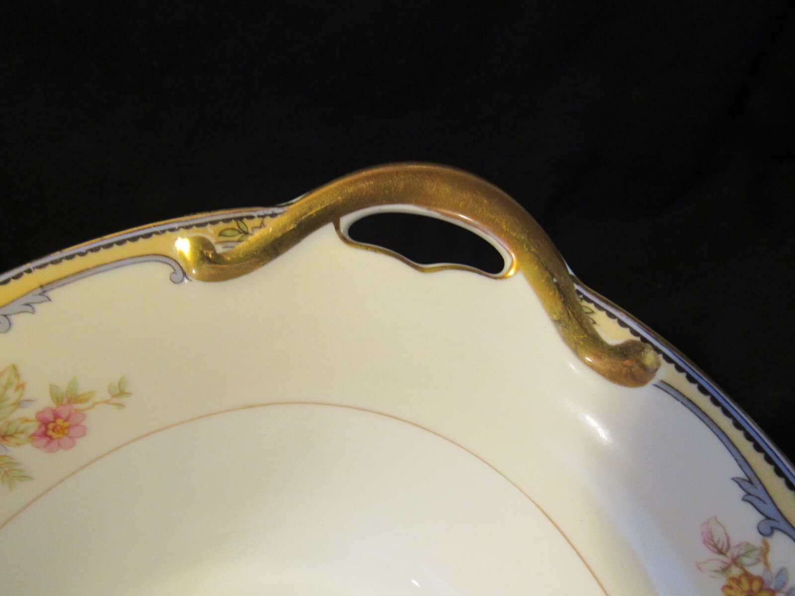 Vintage Noritake Oxford Pattern Vegetable Bowls W/Handles 10.5" x 8" i92K - Thumbnail 2