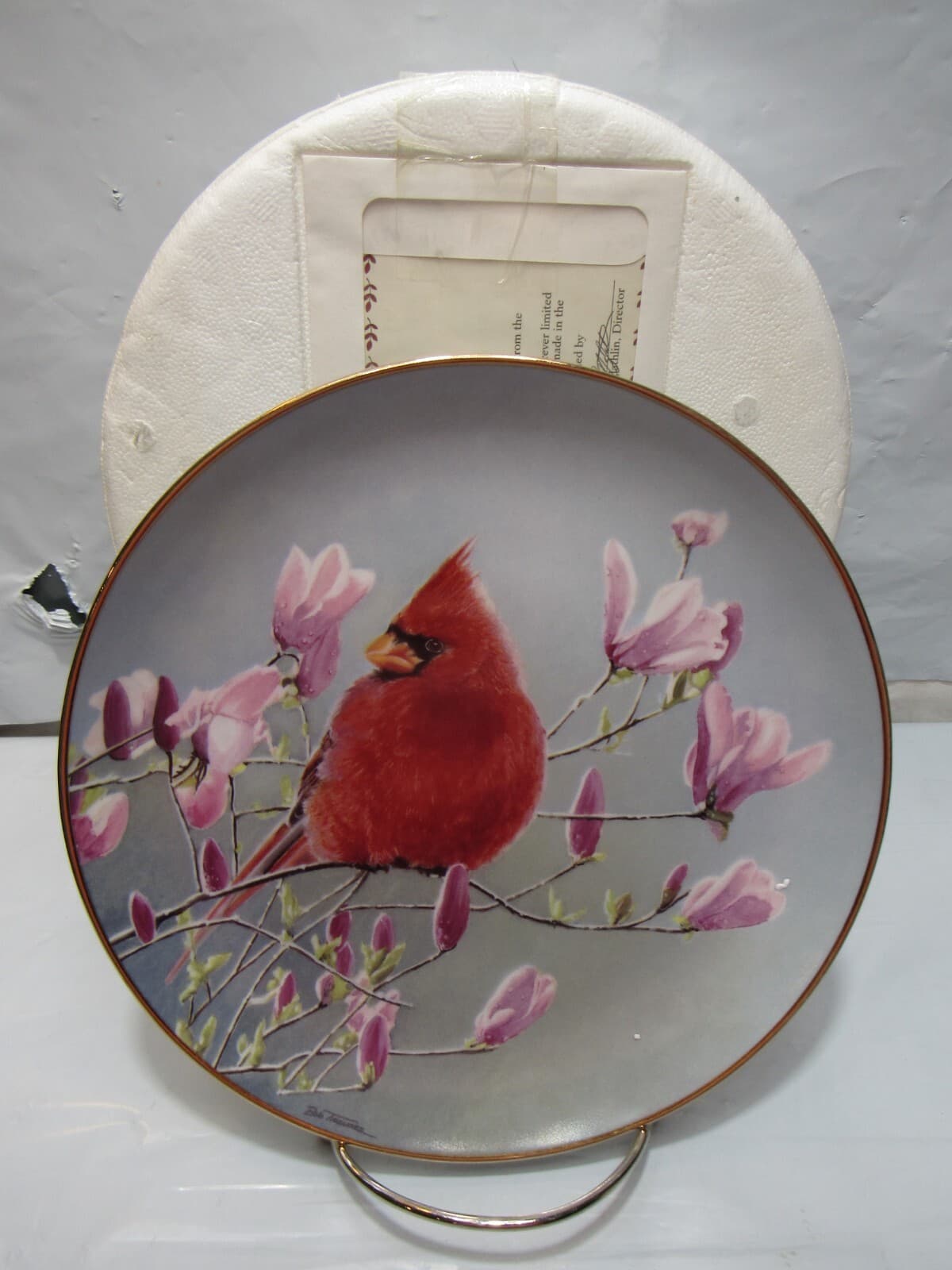8 Danbury Mint Collector Plate Cardinals for All Seasons -Bob Travers (O40M) - Thumbnail 10