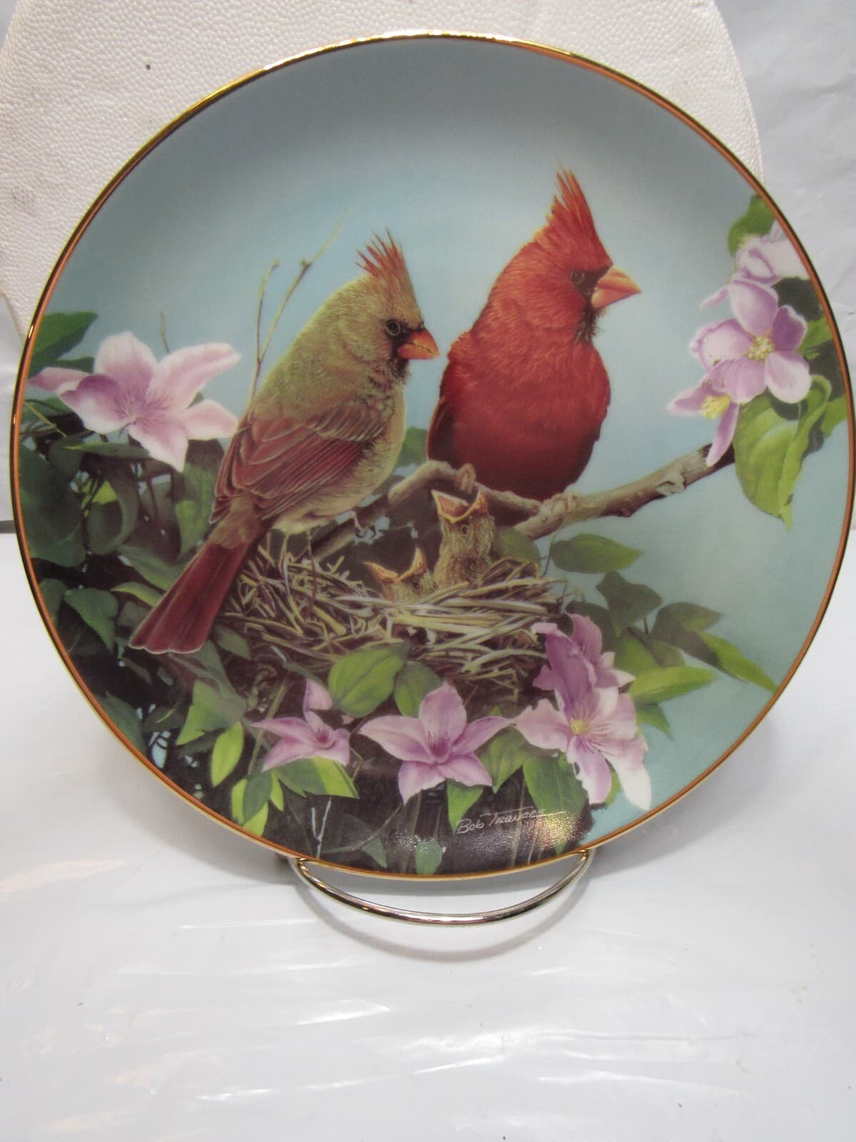 8 Danbury Mint Collector Plate Cardinals for All Seasons -Bob Travers (O40M) - Thumbnail 6