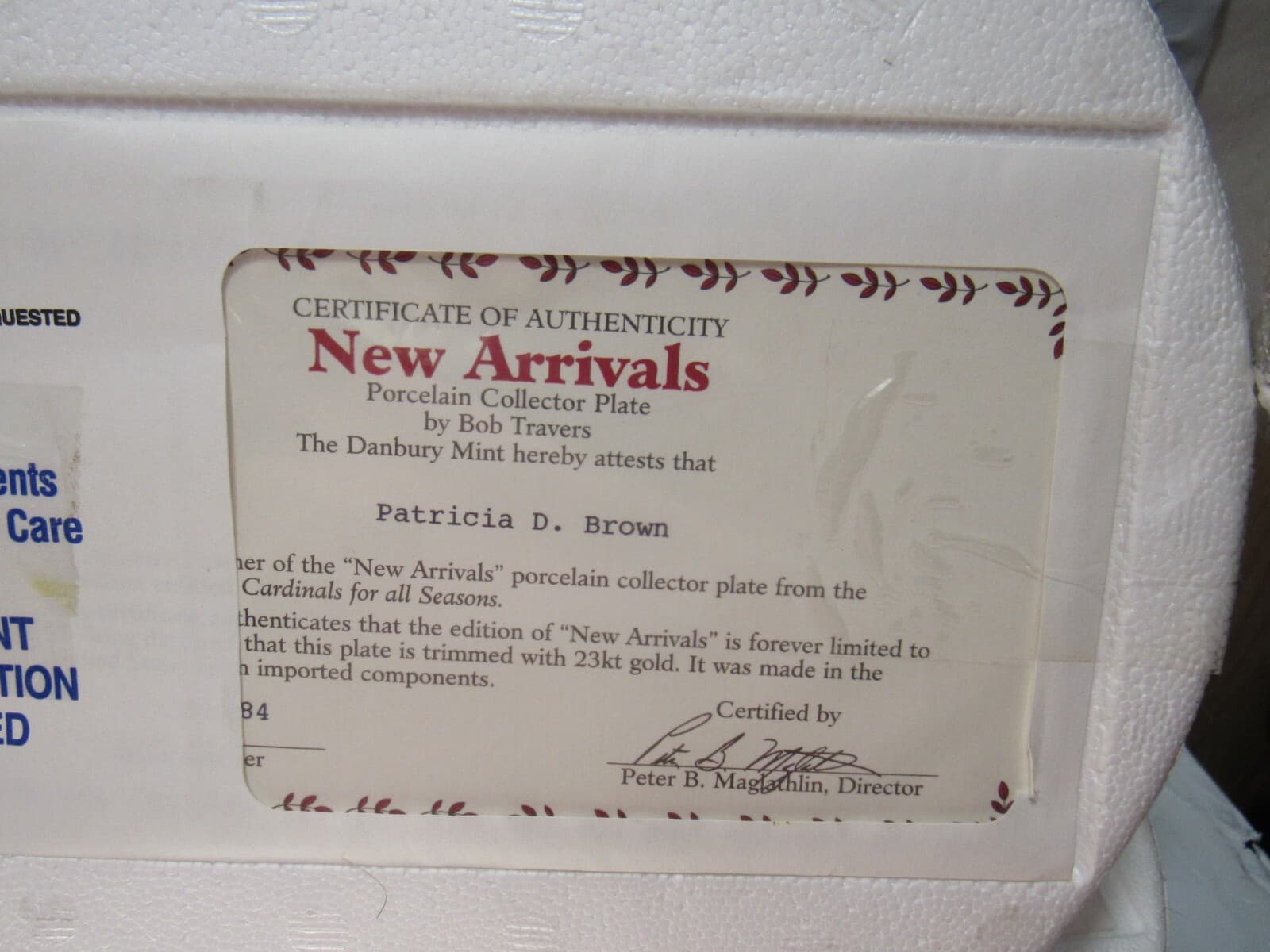 8 Danbury Mint Collector Plate Cardinals for All Seasons -Bob Travers (O40M) - Thumbnail 5