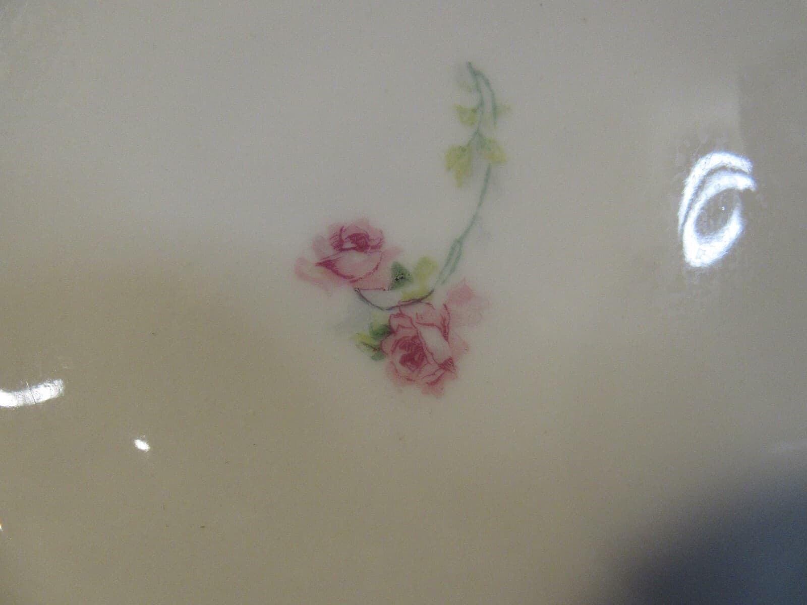 2 Vintage Limoges Martin Freres Bros Pink Floral China Soup Bowls 7 1/2" J6K - Thumbnail 2
