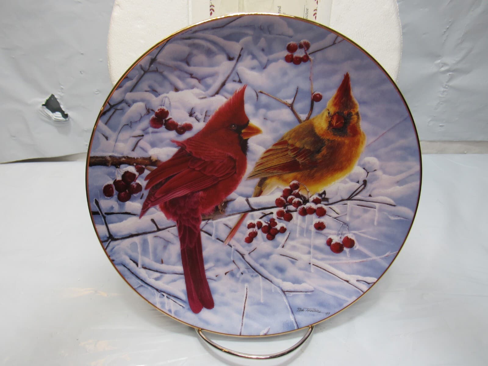8 Danbury Mint Collector Plate Cardinals for All Seasons -Bob Travers (O40M) - Thumbnail 18