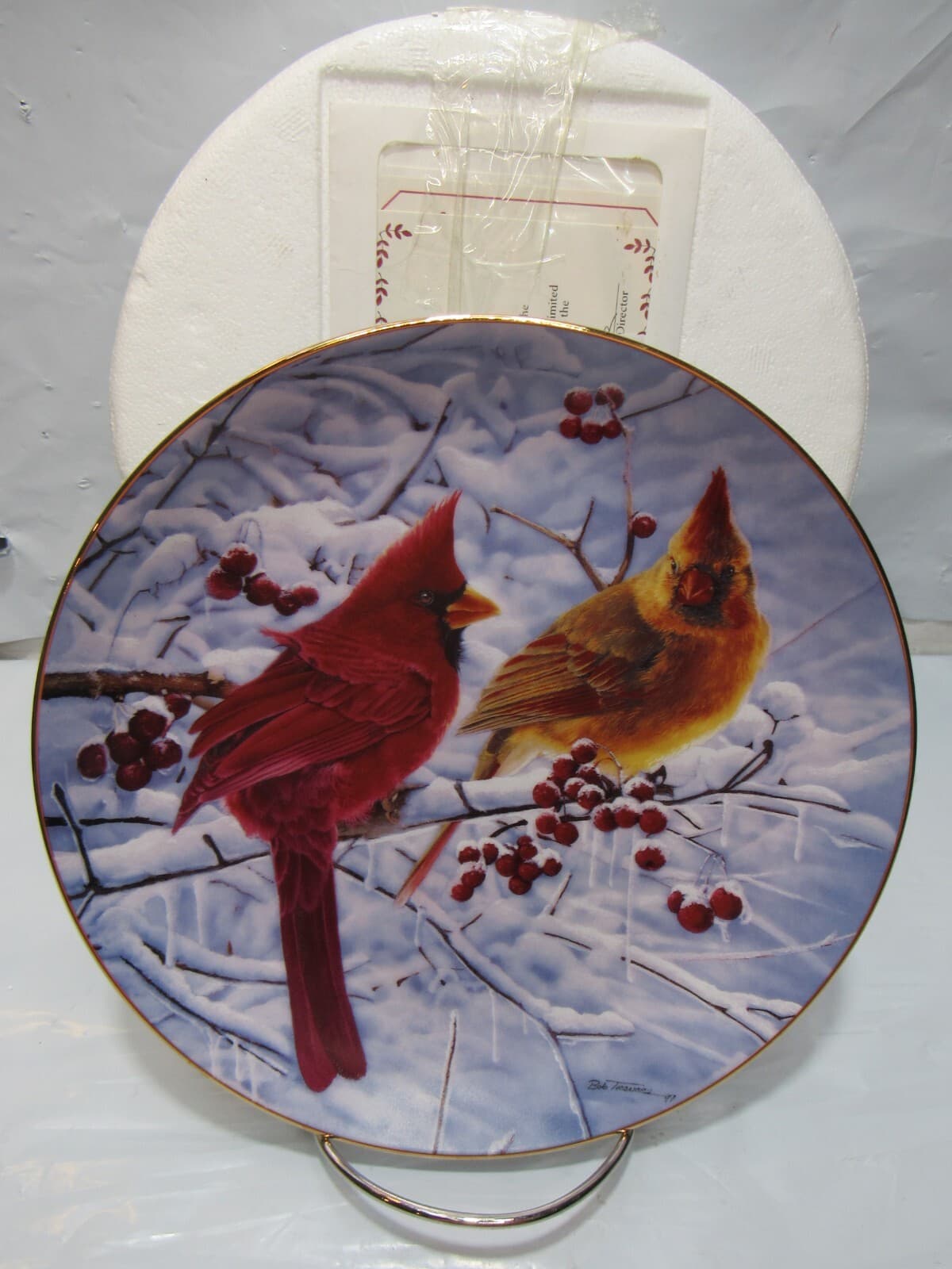 8 Danbury Mint Collector Plate Cardinals for All Seasons -Bob Travers (O40M) - Thumbnail 17