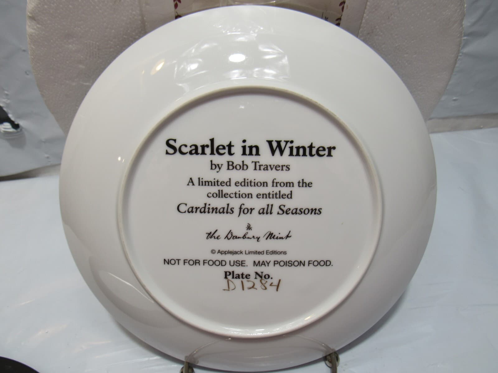 8 Danbury Mint Collector Plate Cardinals for All Seasons -Bob Travers (O40M) - Thumbnail 19