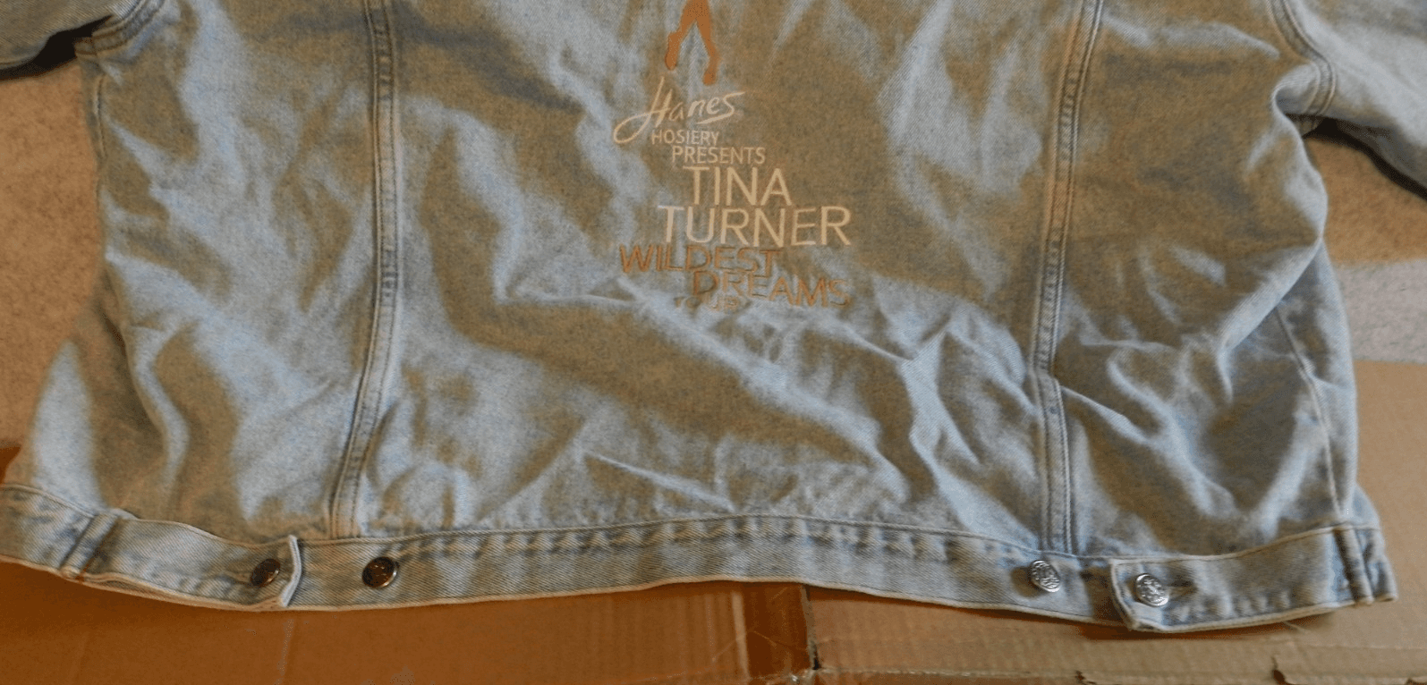 Vintage Tina Turner Tour Wildest Dreams Denim Jacket Size XL (H28K) - Thumbnail 7