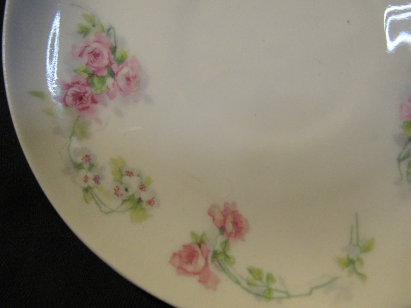 2 Vintage Limoges Martin Freres Bros Pink Floral China Saucer 6 3/4" J7K - Thumbnail 3