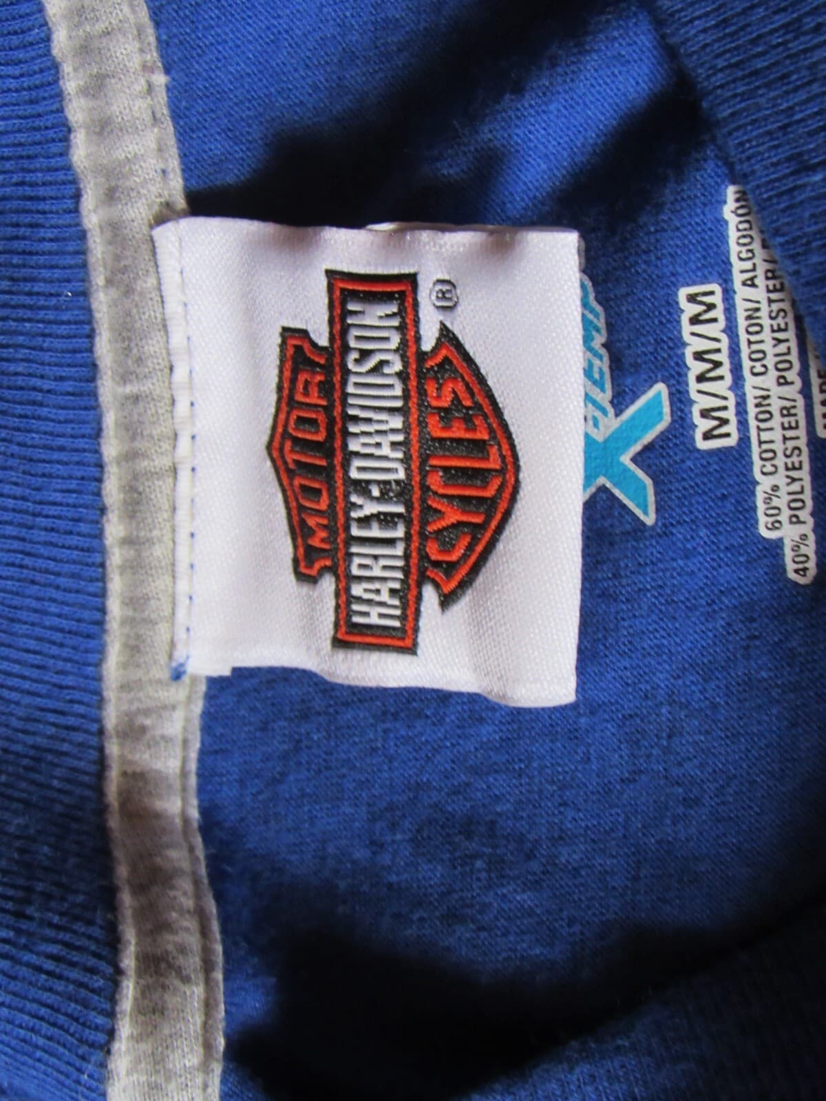 Harley Davidson T-Shirt Men’s Medium Freedom 2014 Essex United Kingdom Blue O45J - Thumbnail 6