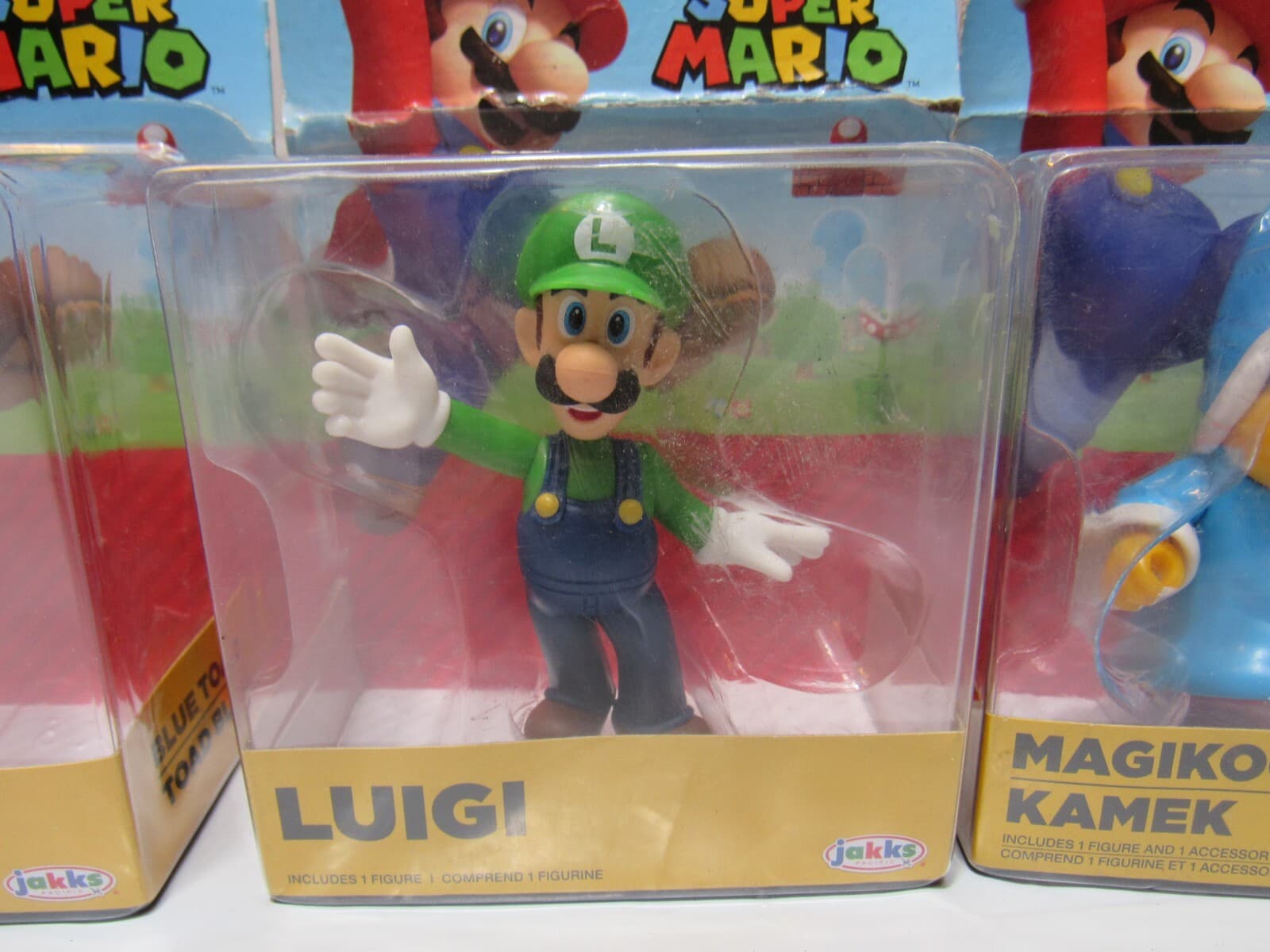 World Of Nintendo Super Mario Magikoopa Luigi Toad 2.5" Figure Jakks Pacific O53 - Thumbnail 3