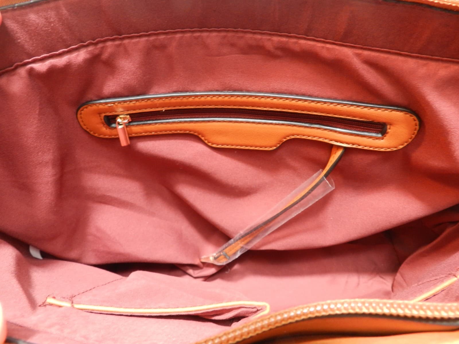 NEW Diophy Women's Vegan Leather Brown Handbag w/ Strap & Wallet (X2K) - Thumbnail 6