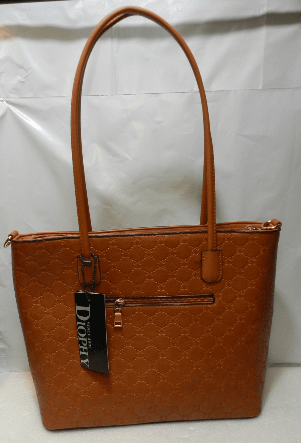 NEW Diophy Women's Vegan Leather Brown Handbag w/ Strap & Wallet (X2K) - Thumbnail 3