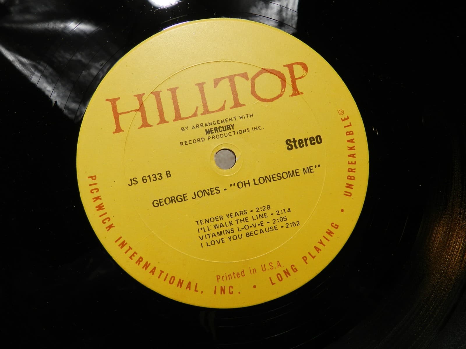 3 George Jones Vinyl Albums Shine On, Flowers for Mama & Oh Lonesome Me (L72JJ) - Thumbnail 6