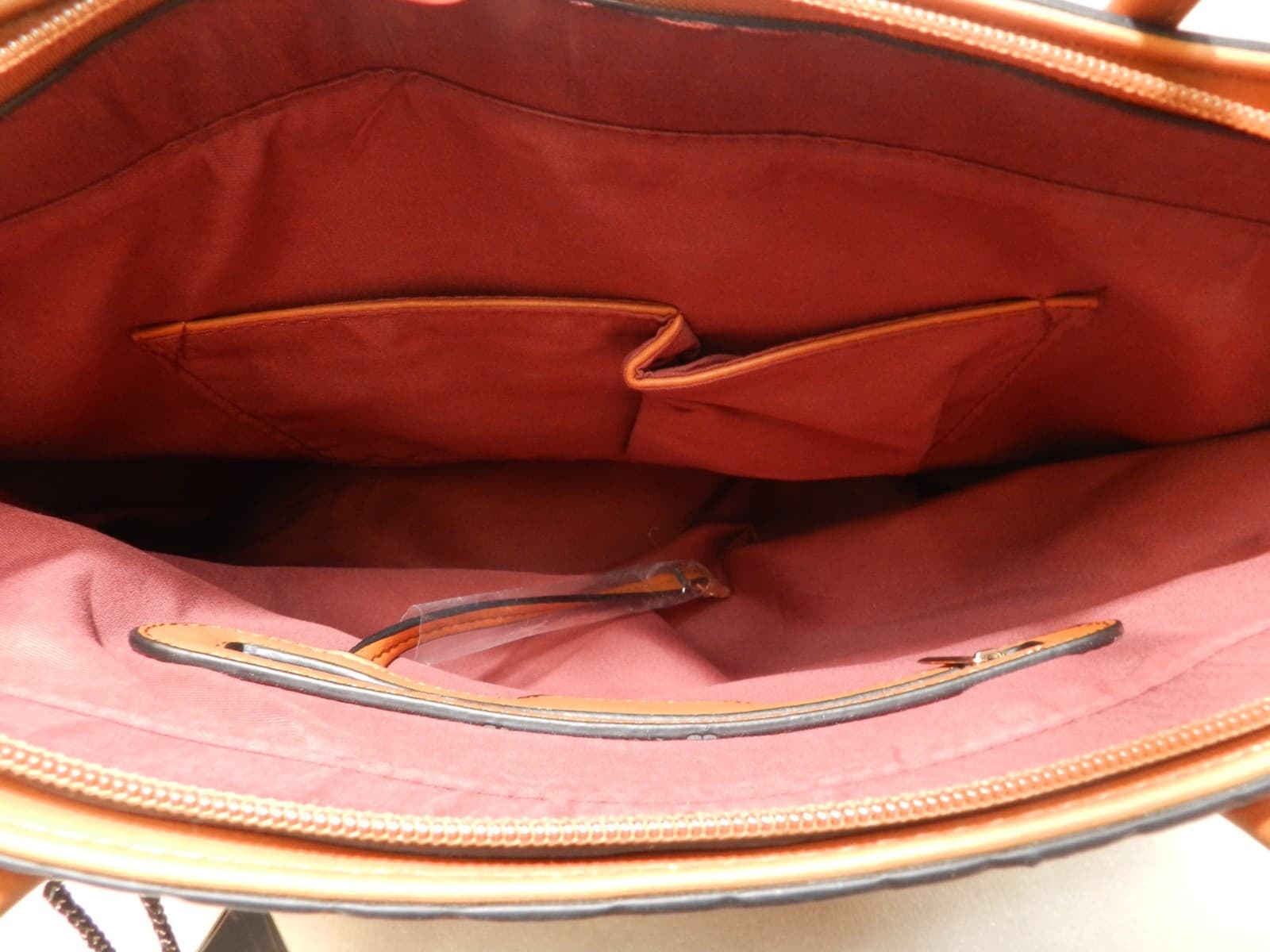 NEW Diophy Women's Vegan Leather Brown Handbag w/ Strap & Wallet (X2K) - Thumbnail 5