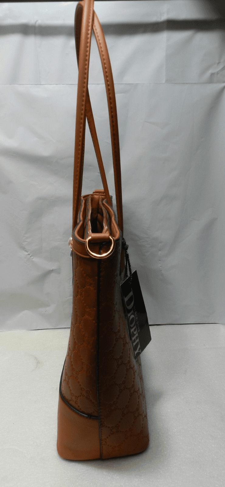 NEW Diophy Women's Vegan Leather Brown Handbag w/ Strap & Wallet (X2K) - Thumbnail 15
