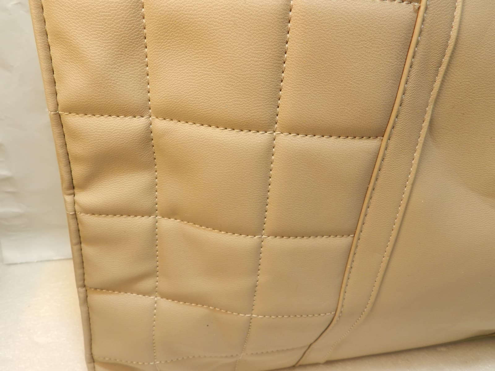 NEW Extra Large Steve Madden Timeless Tote Bag w/ Coin Purse Taupe (X8K) - Thumbnail 4