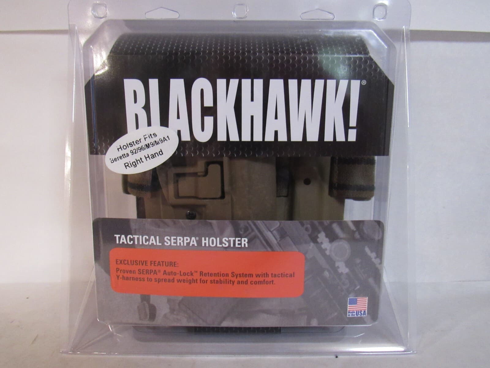 BlackHawk Serpa Tactical Holster Beretta M92/96/M9/M9A1 430504CT-R Tan Right - Thumbnail 2