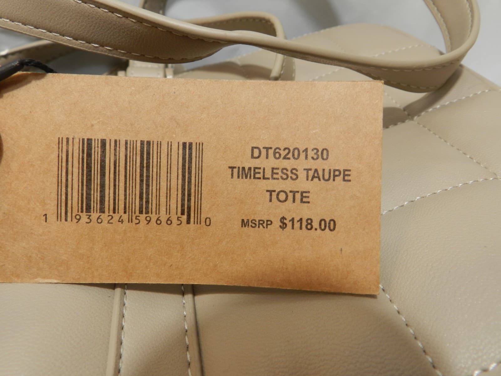 NEW Extra Large Steve Madden Timeless Tote Bag w/ Coin Purse Taupe (X8K) - Thumbnail 10