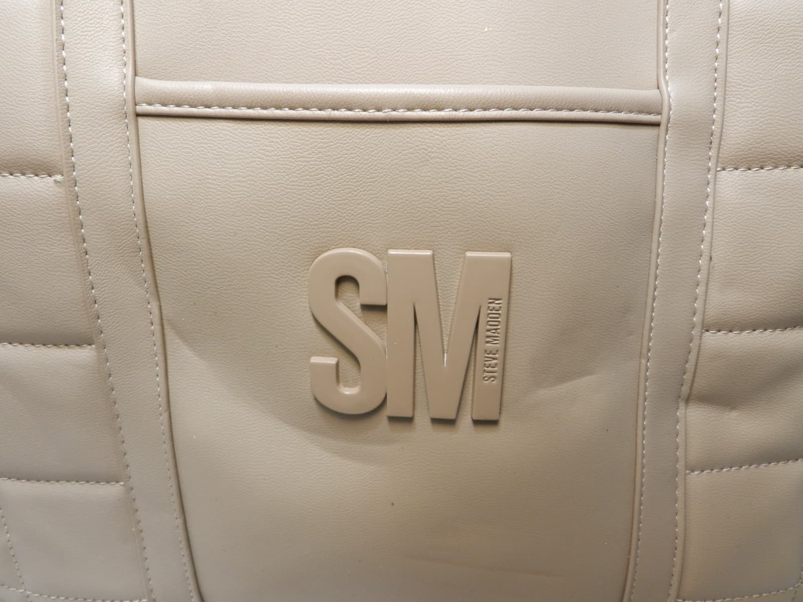 NEW Extra Large Steve Madden Timeless Tote Bag w/ Coin Purse Taupe (X8K) - Thumbnail 2