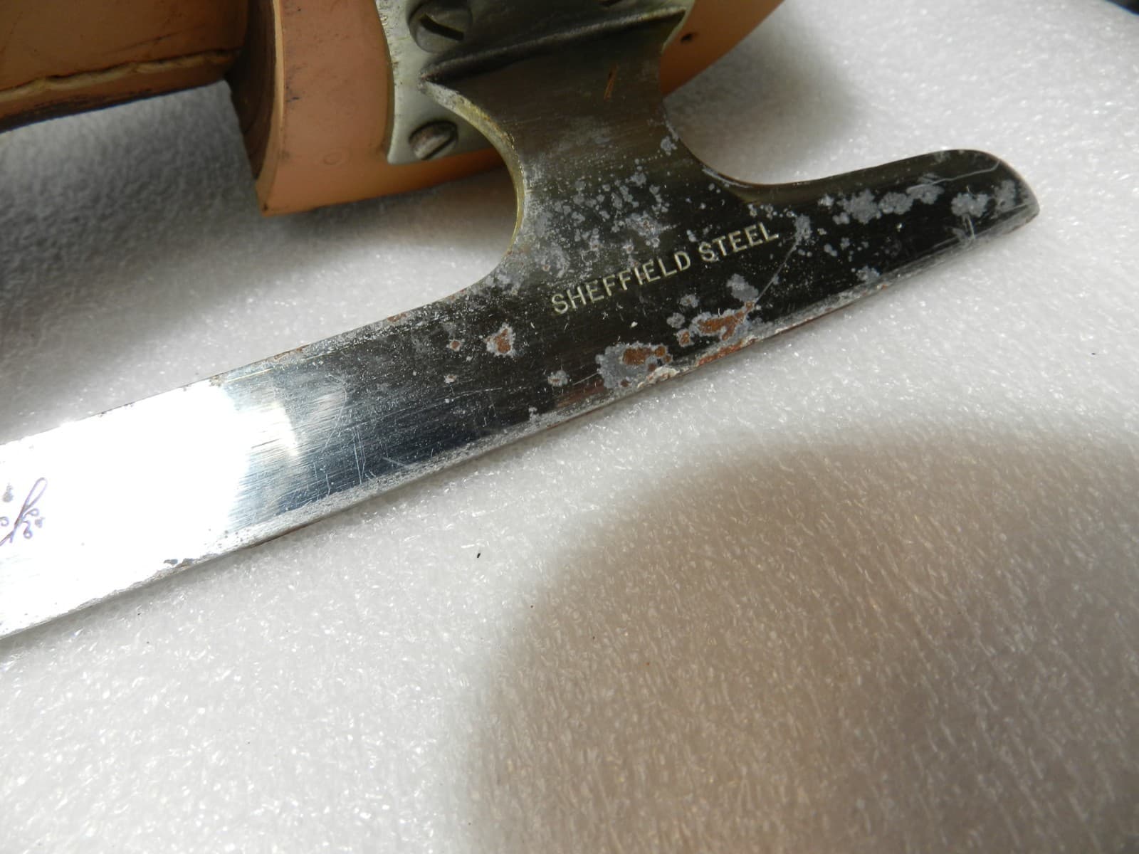 Vintage Pair Sheffield Steel Shamrock Leather Ice Skates Black 3403 (Z9J) - Thumbnail 9