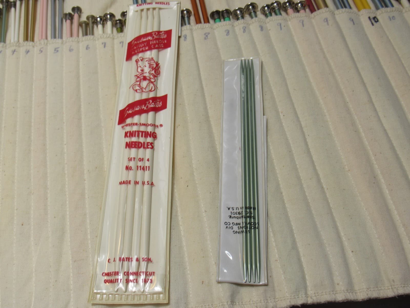 Vintage Knitting Needles 73 PCS (35 sets) with Roll Holder (Z20J) - Thumbnail 7