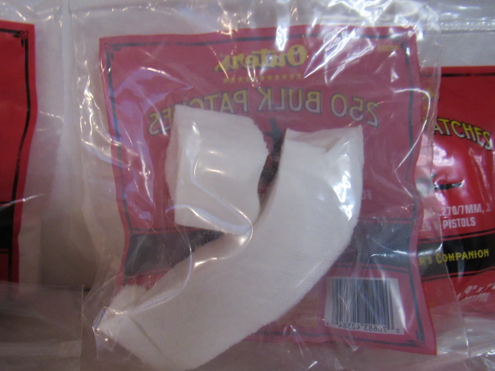 6 - OUTERS Bulk Patches 23-28Cal 250ct 42384 Cotton 1-1/4" x 1-1/4" j27K - Thumbnail 4